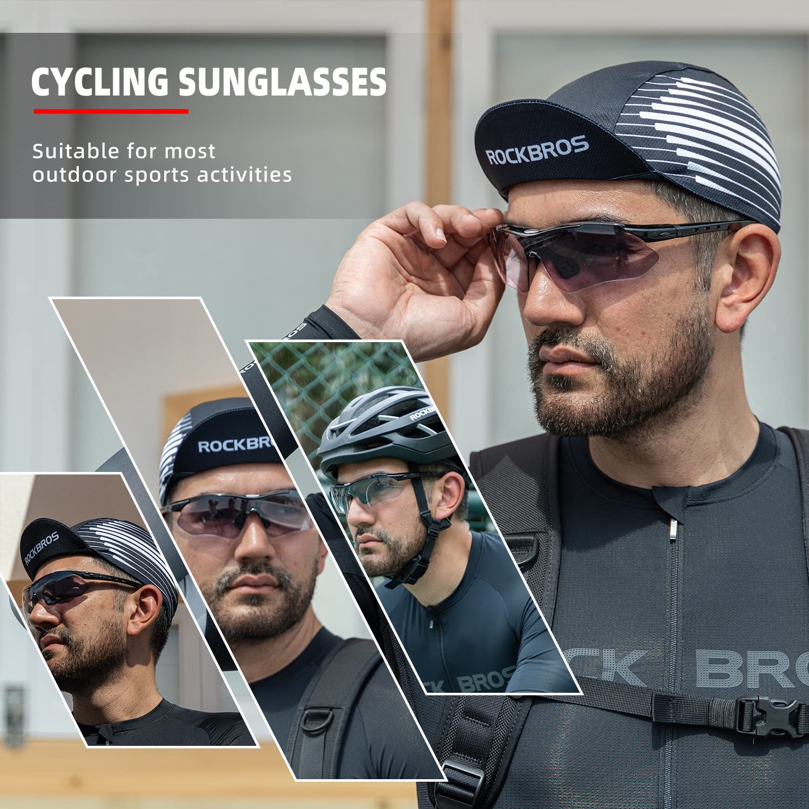 ROCKBROS Photochromic Outdoor Sport Sunglasses With Changeable Straps - Image 14