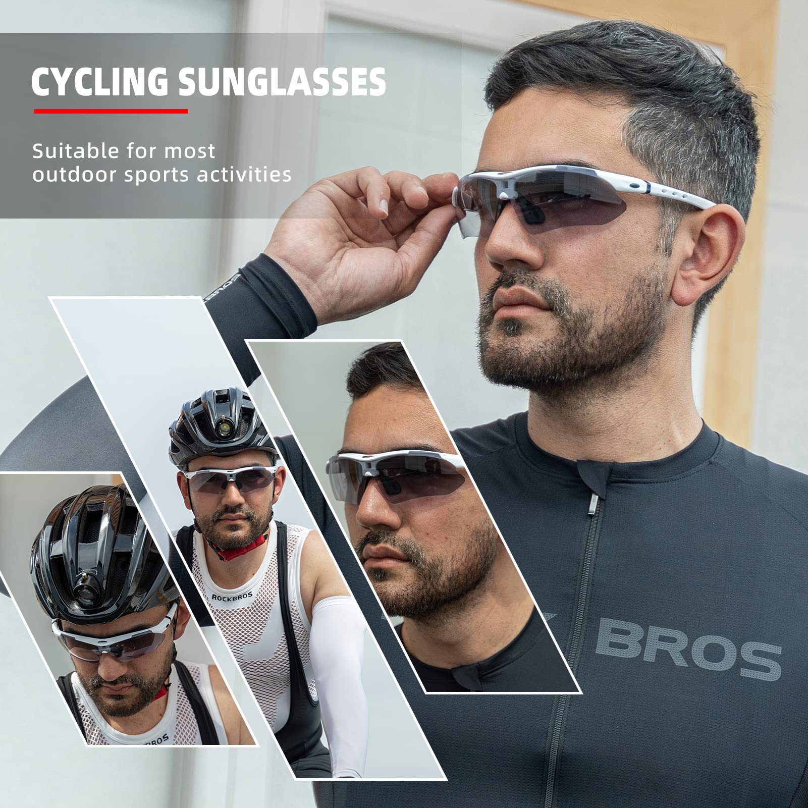 ROCKBROS Photochromic Outdoor Sport Sunglasses With Changeable Straps - Image 7