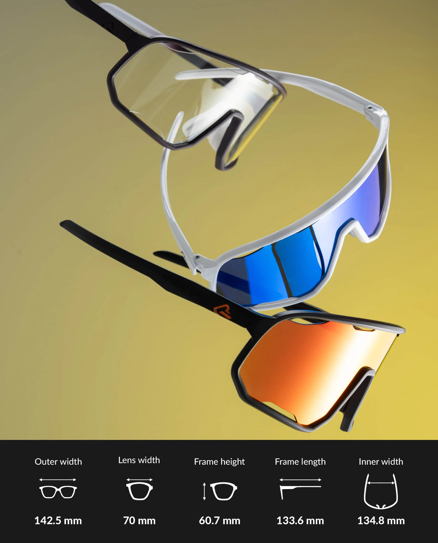 ROCKBROS Photochromic Sunglasses UV400 Transparent Cycling Glasses SP351 - Image 16
