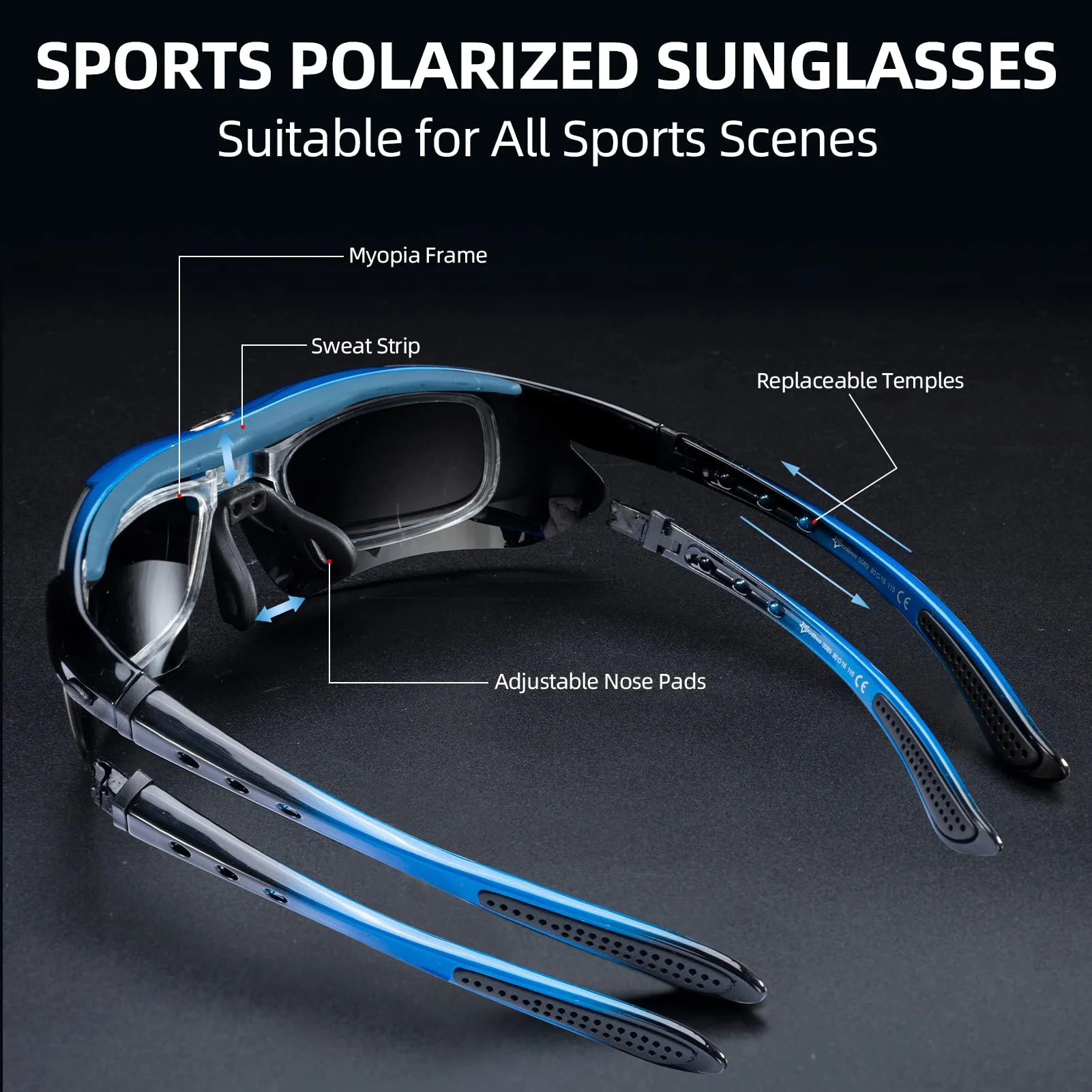 ROCKBROS Polarized Cycling Sunglasses with 4 Interchangeable Lenses - Image 28