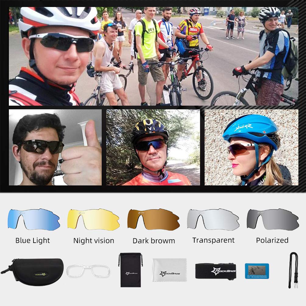 ROCKBROS Polarized Cycling Sunglasses with 4 Interchangeable Lenses - Image 8