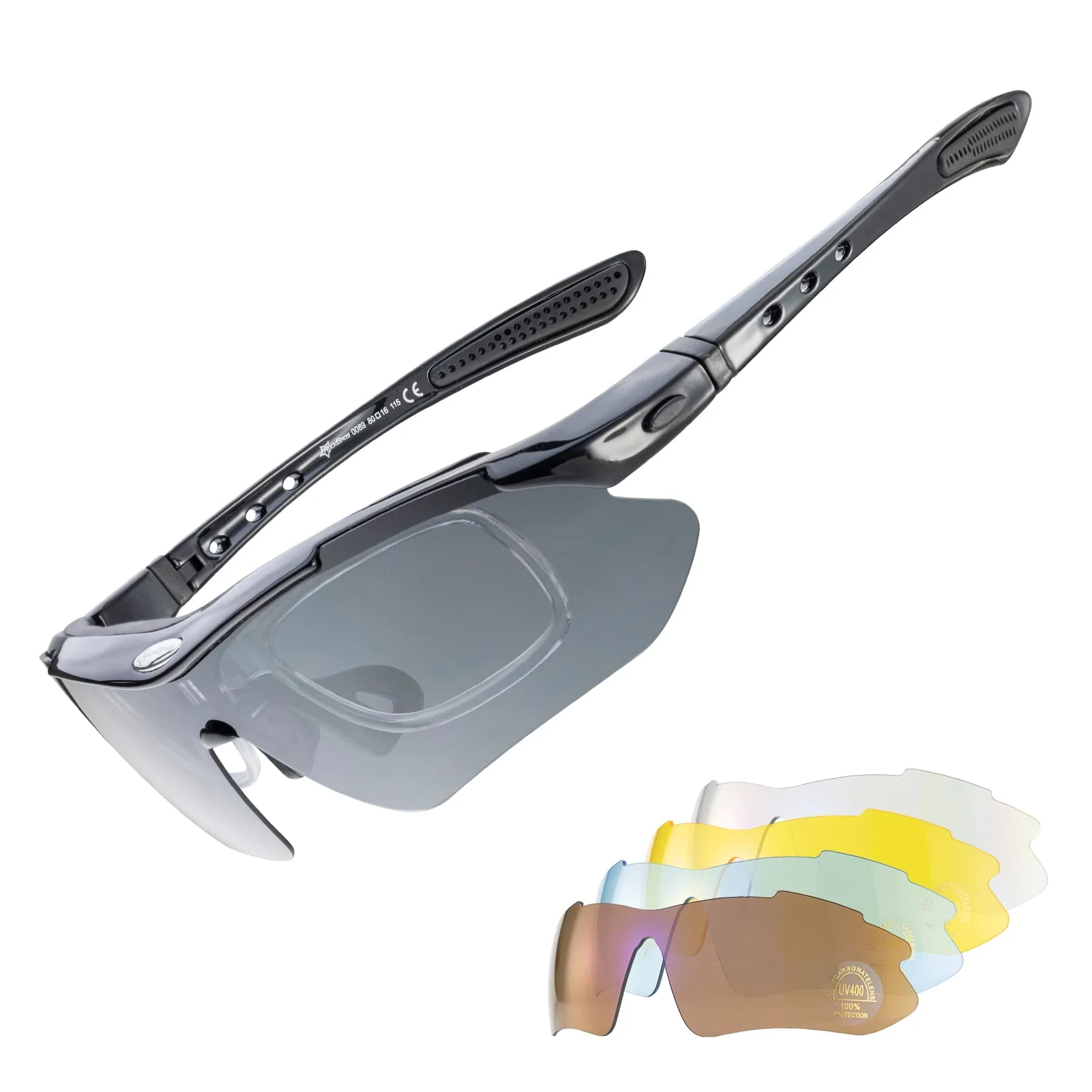 ROCKBROS Polarized Cycling Sunglasses with 4 Interchangeable Lenses - Image 9