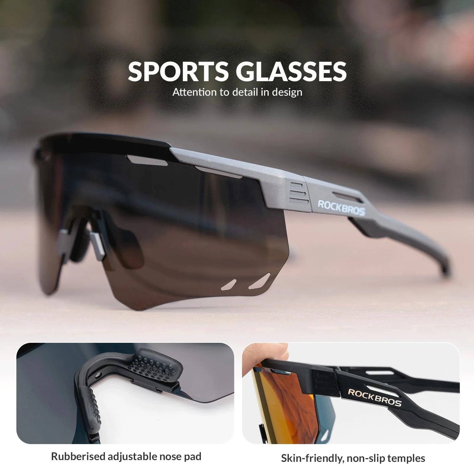 ROCKBROS Polarized Sunglasses 100% UV400 Protection Cycling Glasses - Image 10