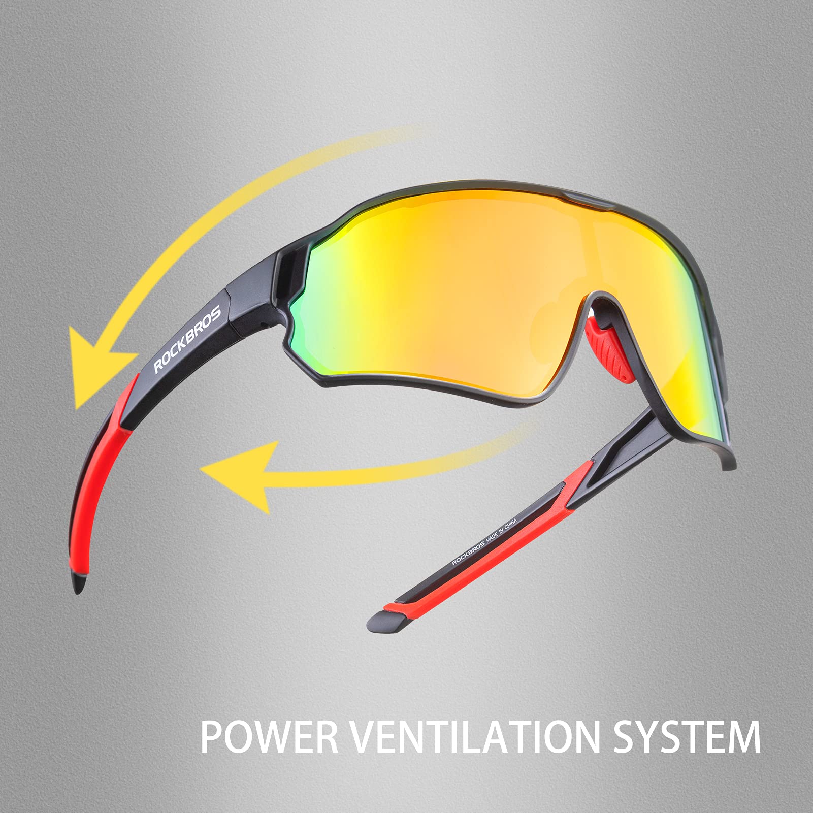 ROCKBROS Polarized Sunglasses UV 400 Protection TR90 Frame Outdoor Sports - Image 10