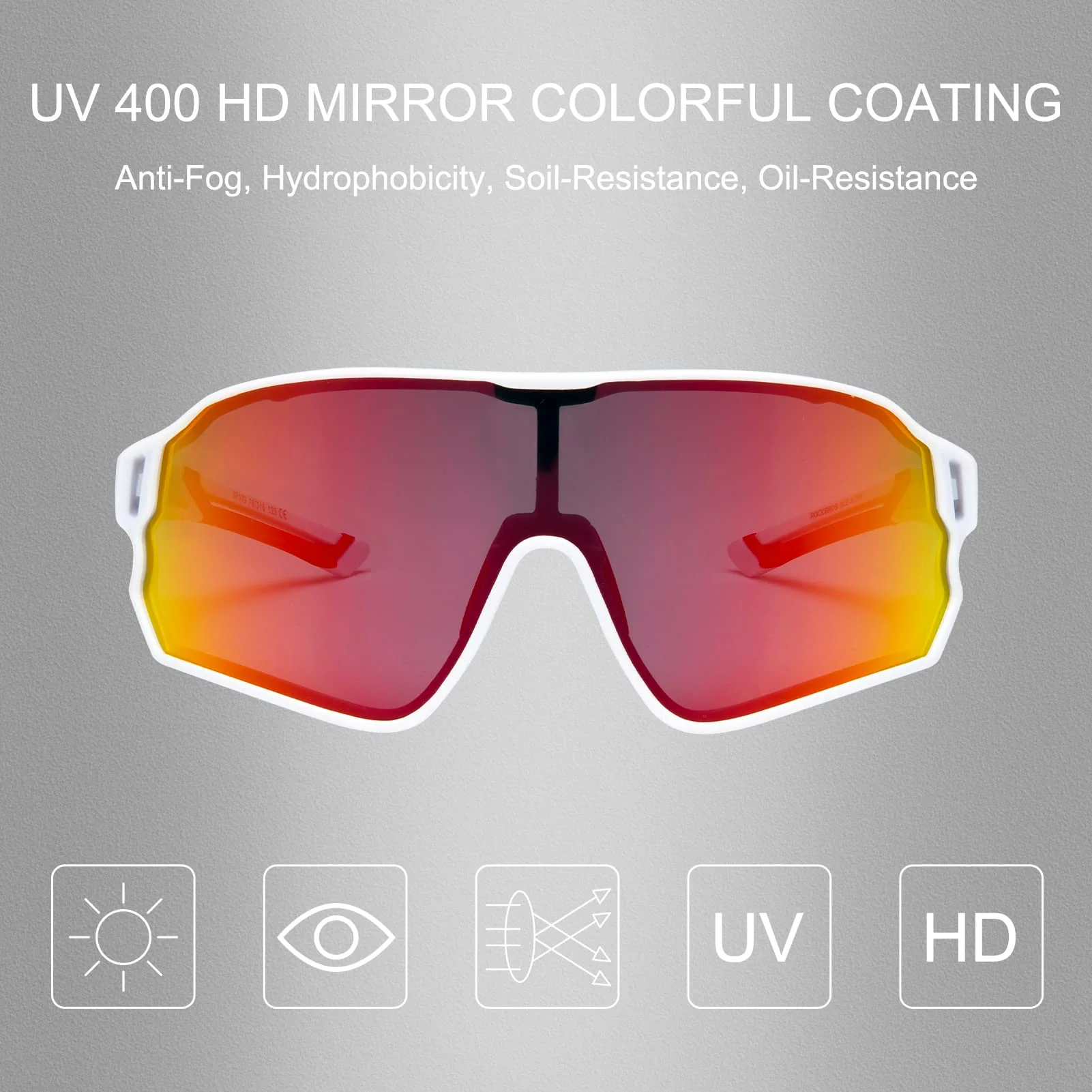 ROCKBROS Polarized Sunglasses UV 400 Protection TR90 Frame Outdoor Sports - Image 17