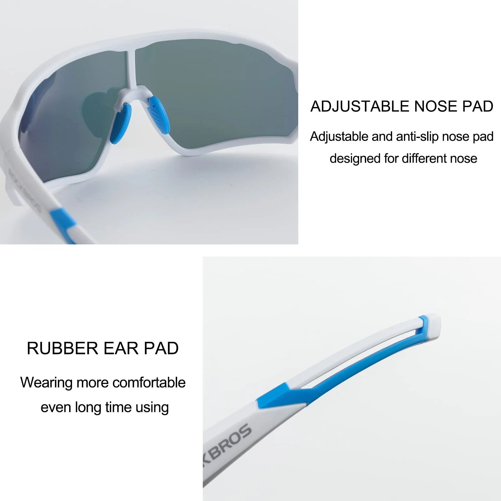ROCKBROS Polarized Sunglasses UV 400 Protection TR90 Frame Outdoor Sports - Image 6