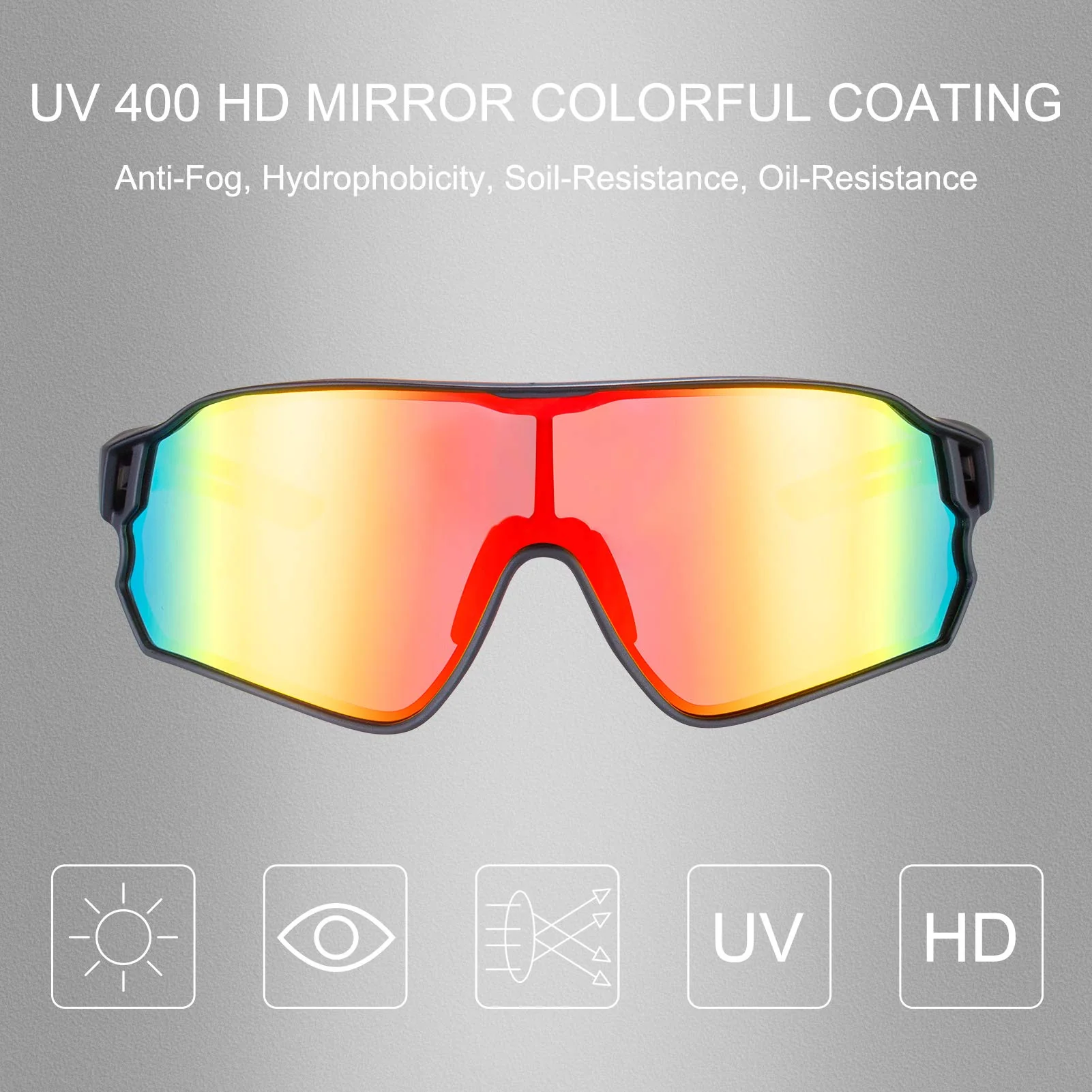 ROCKBROS Polarized Sunglasses UV 400 Protection TR90 Frame Outdoor Sports - Image 9