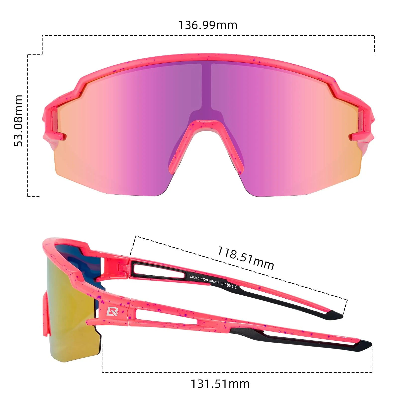 ROCKBROS Kids Polarized Cycling Sunglasses UV400 - SP345 - Image 13