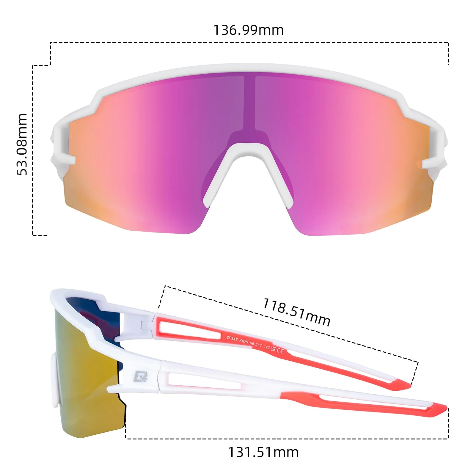 ROCKBROS Kids Polarized Cycling Sunglasses UV400 - SP345 - Image 23
