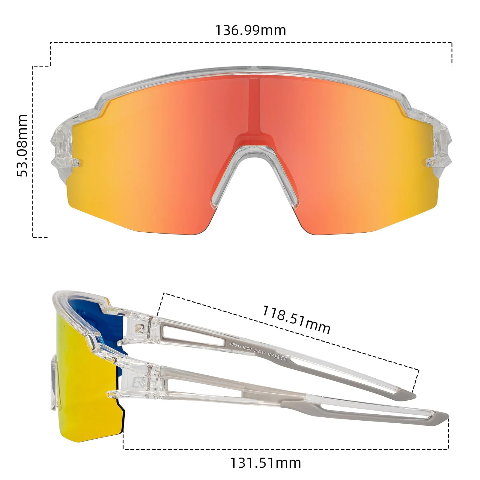 ROCKBROS Kids Polarized Cycling Sunglasses UV400 - SP345 - Image 8