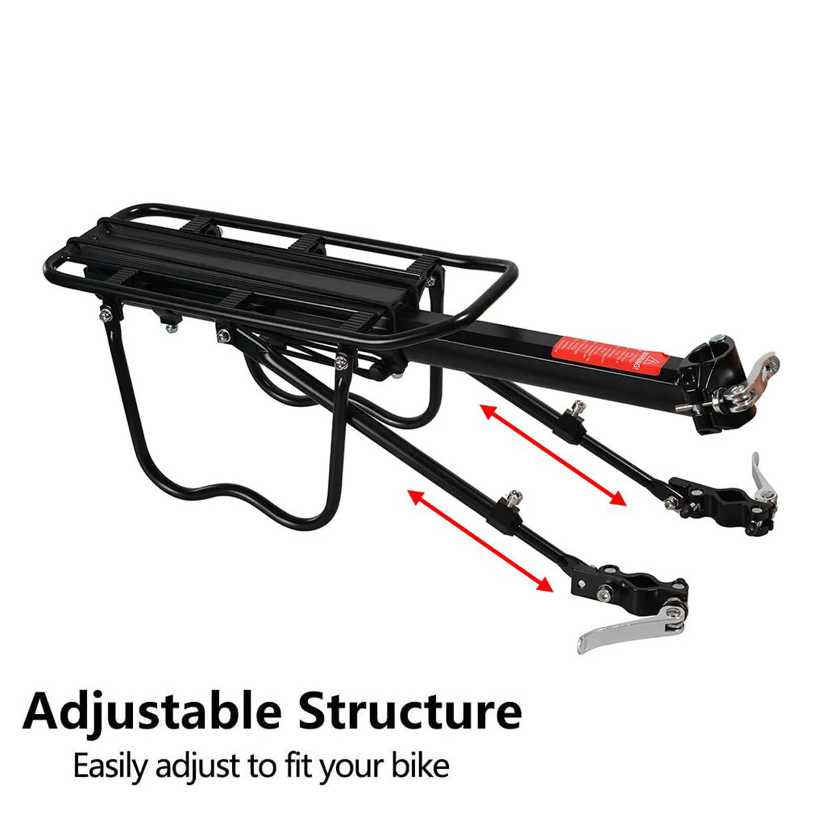 ROCKBROS Quick Release Bicycle Rack Aluminium Alloy with Reflector - Image 3