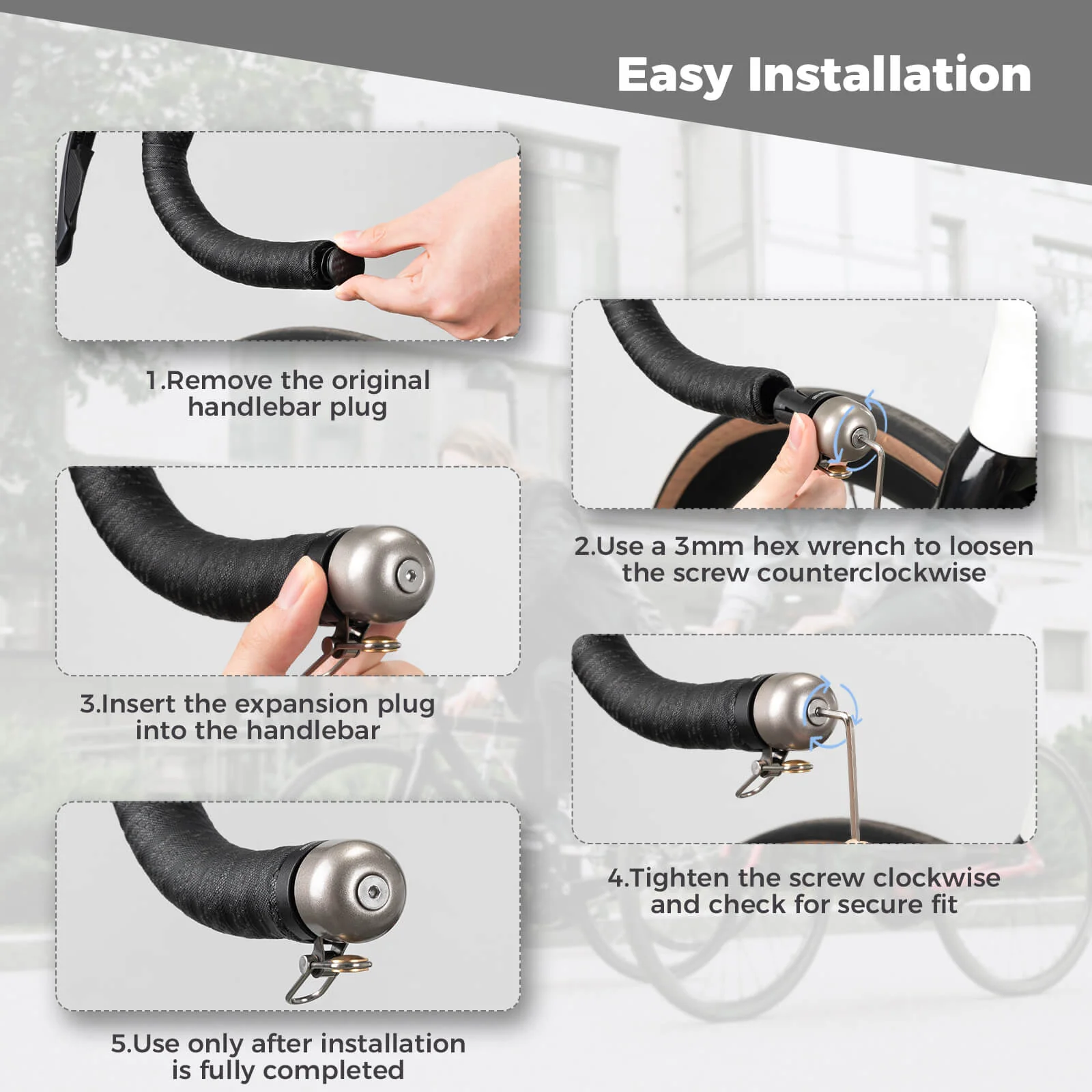 ROCKBROS Road Bike Bell Handlebar Plug - Image 8