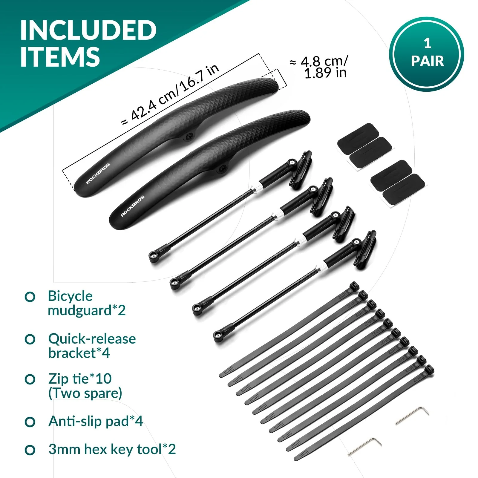 Road Bike Mudguard Adjustable Quick Release - Image 3