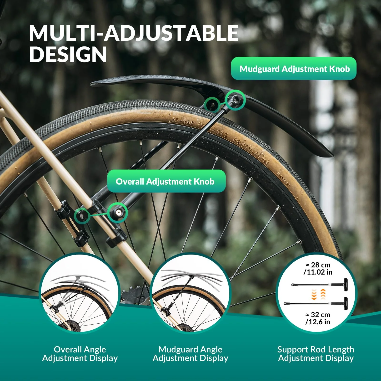 Road Bike Mudguard Adjustable Quick Release - Image 5