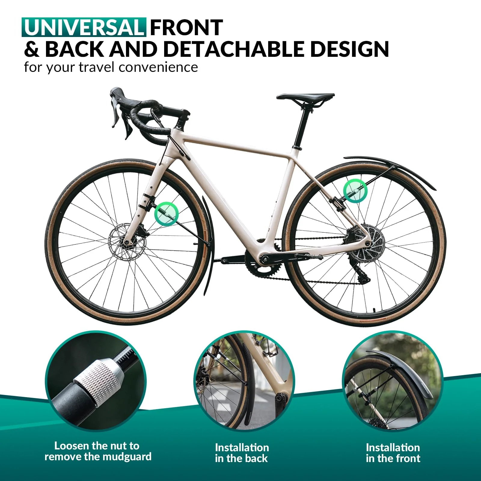 Road Bike Mudguard Adjustable Quick Release - Image 8