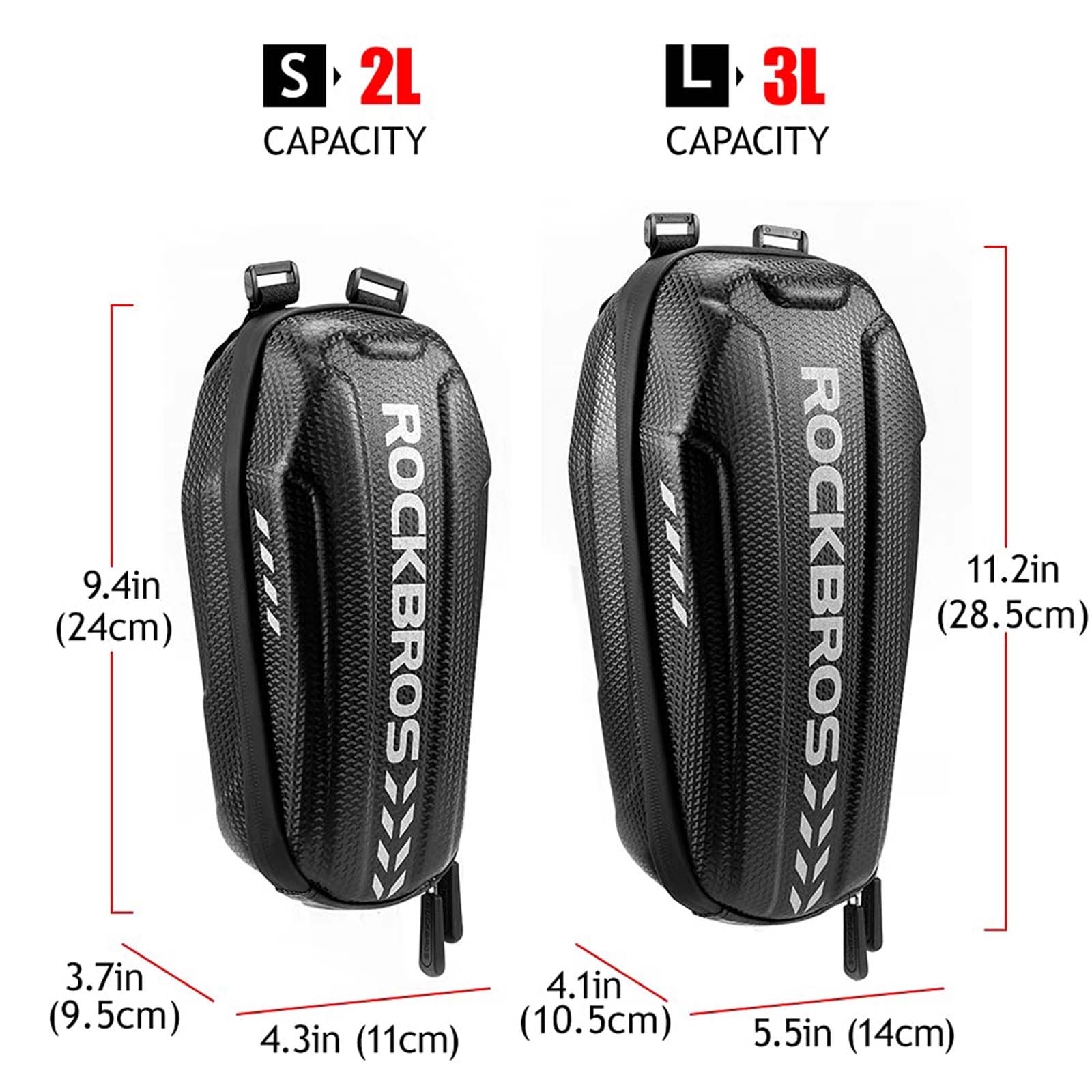 ROCKBROS Scooter Bag Bike Storage Bag Easy Installation Large 2L 3L - Image 3