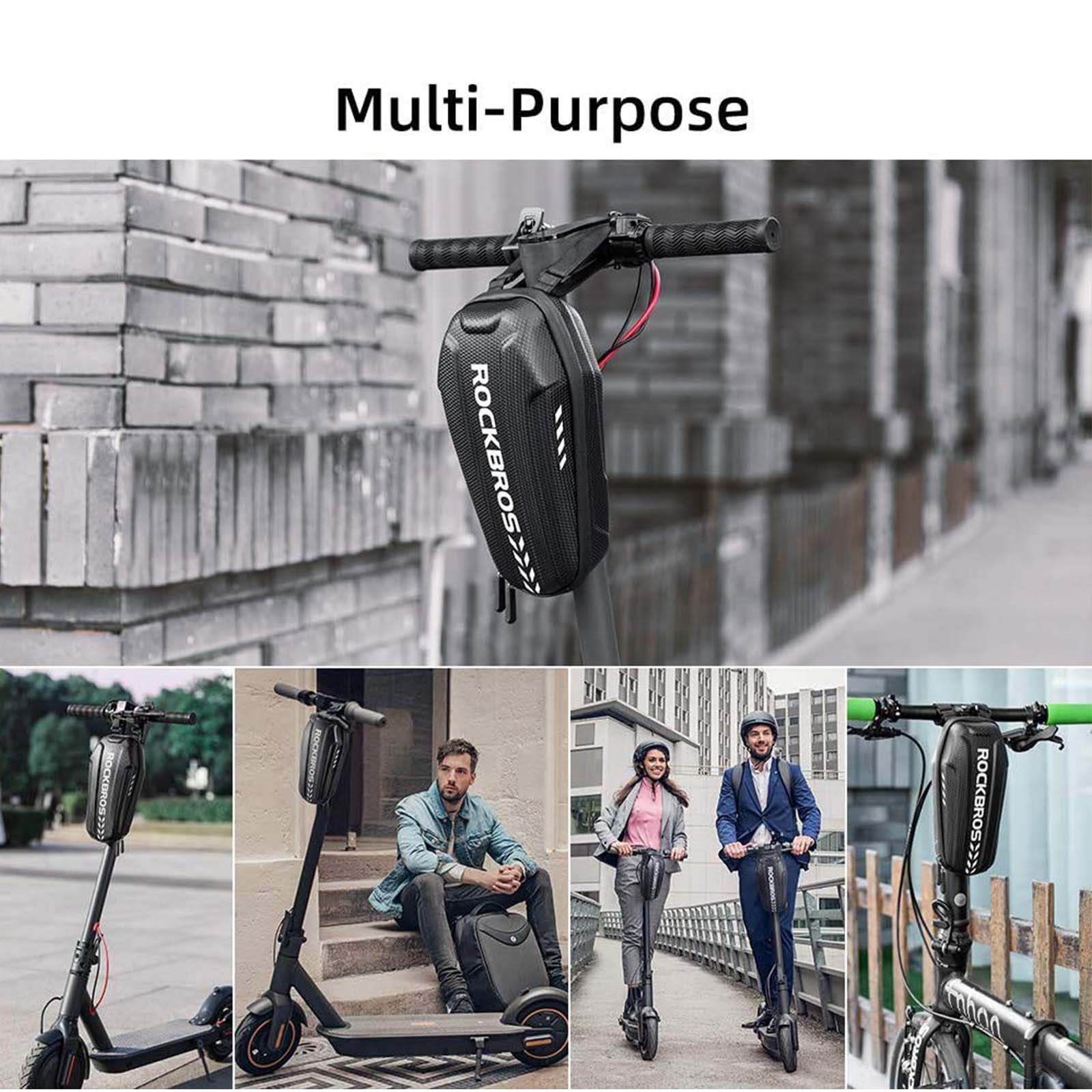 ROCKBROS Scooter Bag Bike Storage Bag Easy Installation Large 2L 3L - Image 4