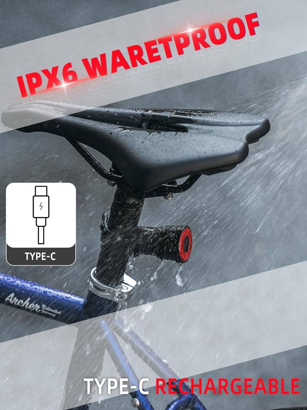 ROCKBROS Smart Bike Tail Light Waterproof - R Series - Image 8