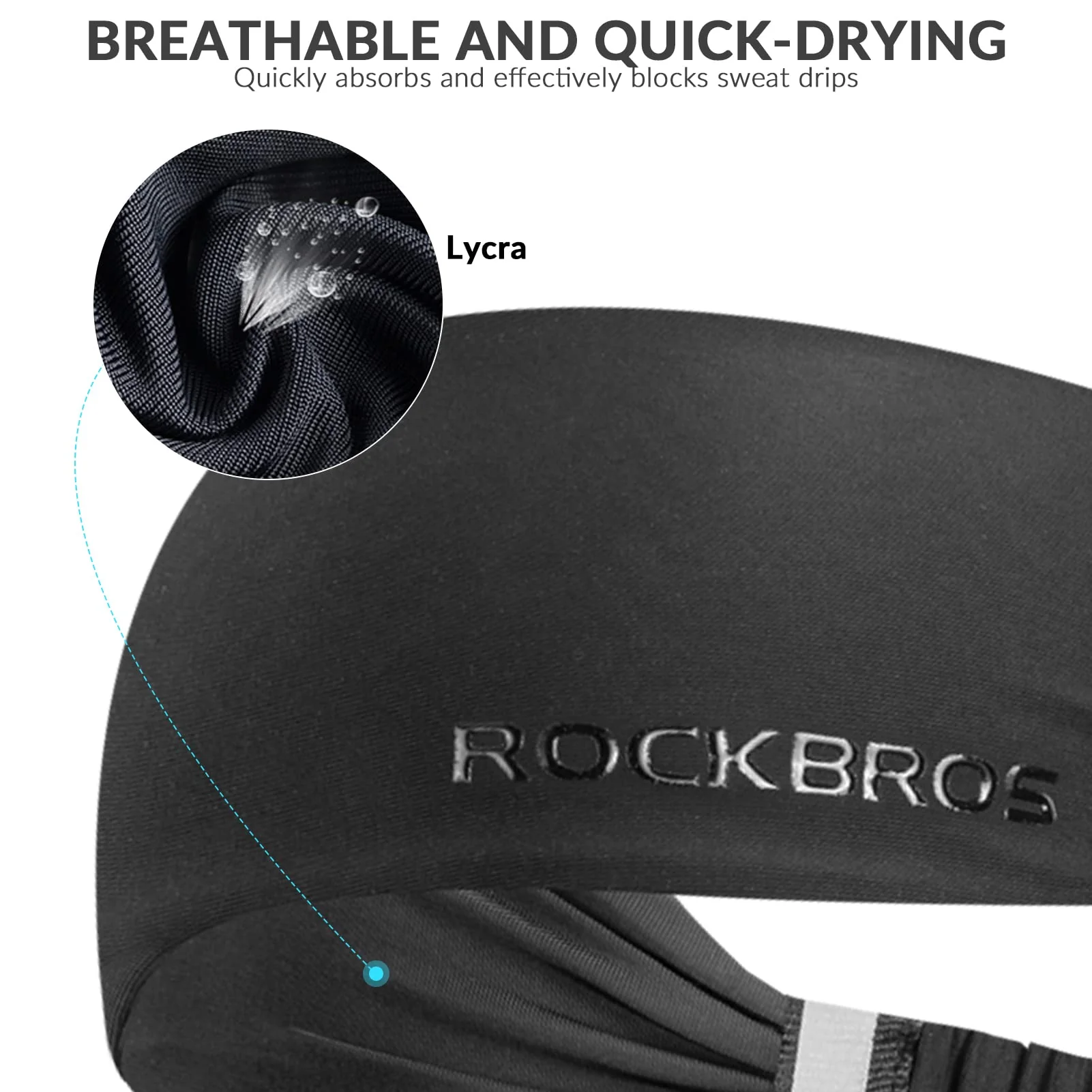 ROCKBROS Sweatbands Sports Headbands Unisex Sweat Absorption Hairbands - Image 3