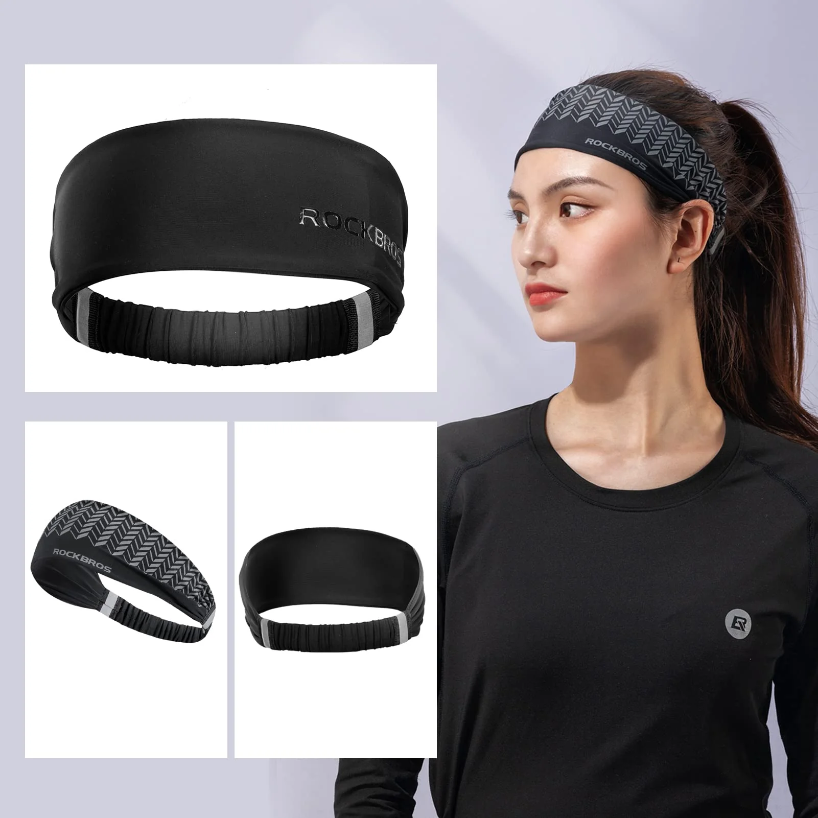 ROCKBROS Sweatbands Sports Headbands Unisex Sweat Absorption Hairbands - Image 5