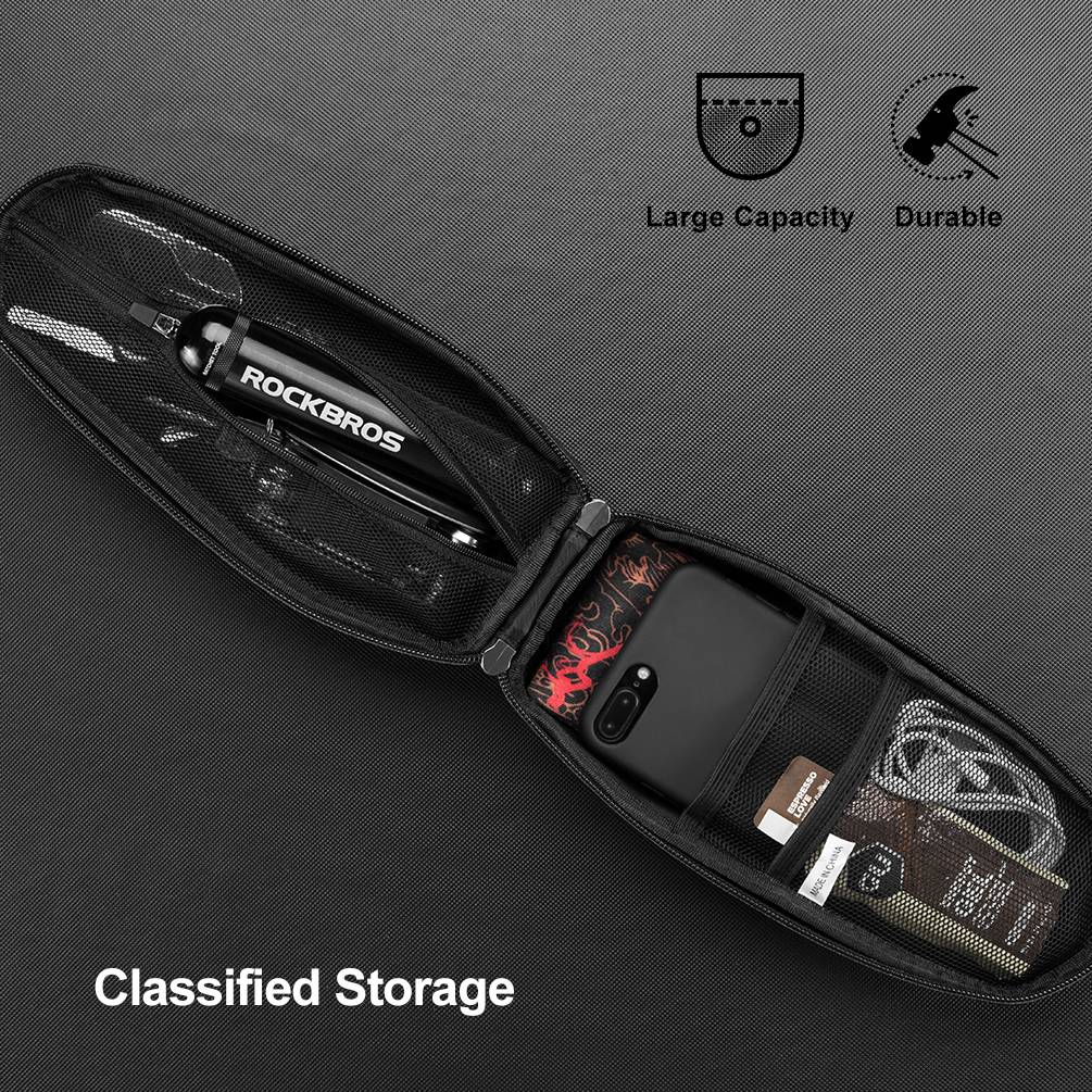ROCKBROS Top Tube Bike Bag Pouch Storage Pack Waterproof Bike Frame Bag - Image 5