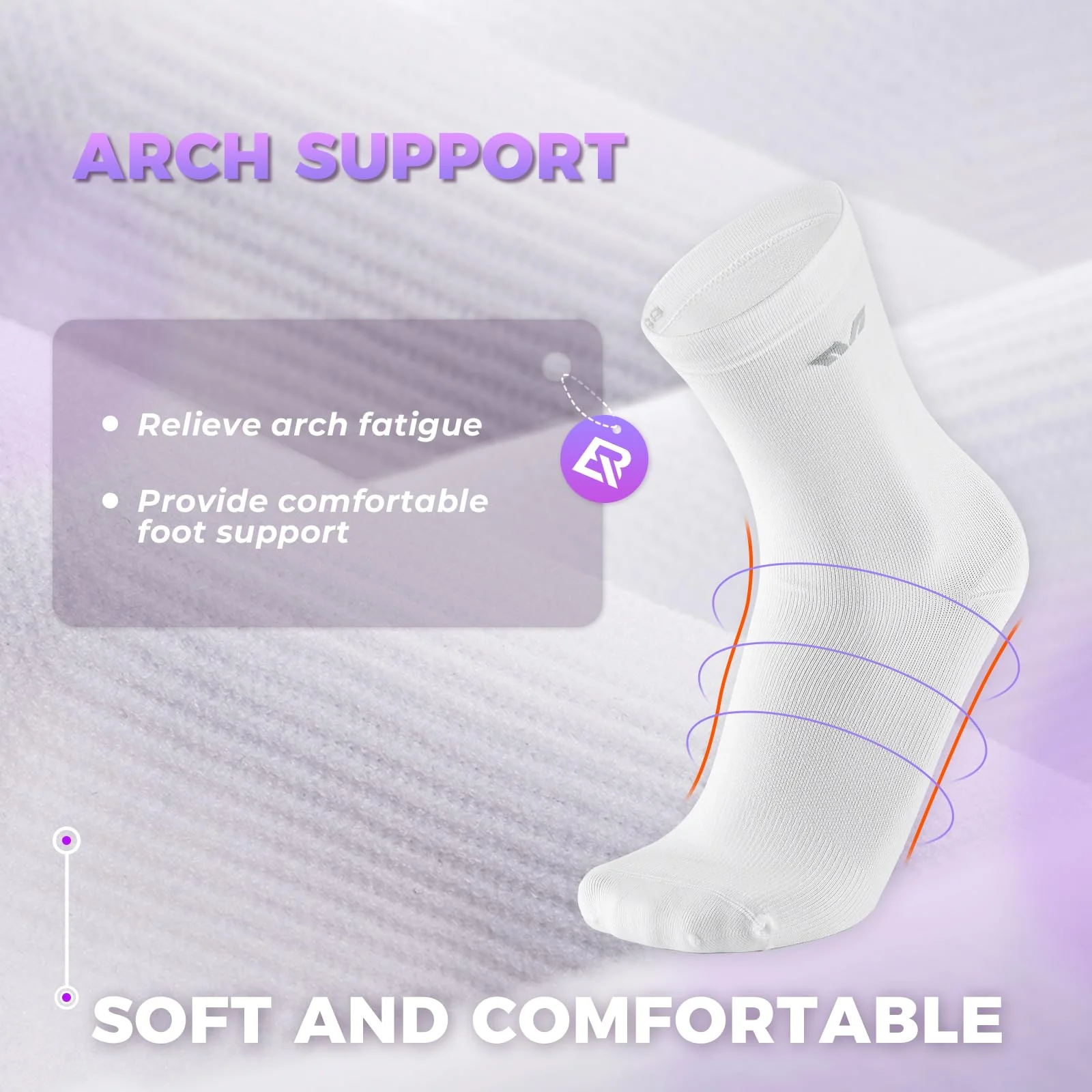 ROCKBROS TVI Performance Cycling Socks 2-Pairs Lightweight Breathable Crew - Image 3