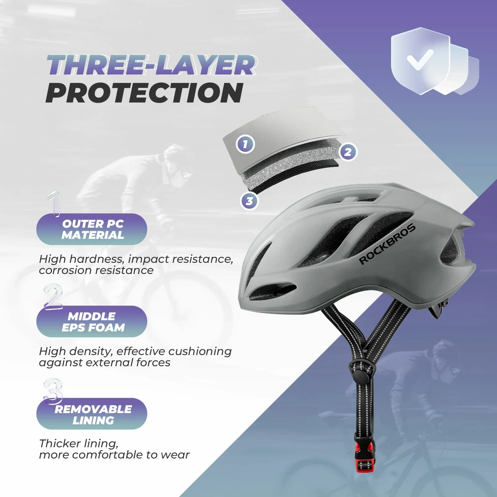 ROCKBROS Ultra-Light Bike Helmet Maximum Protection Ultimate Comfort - Image 27