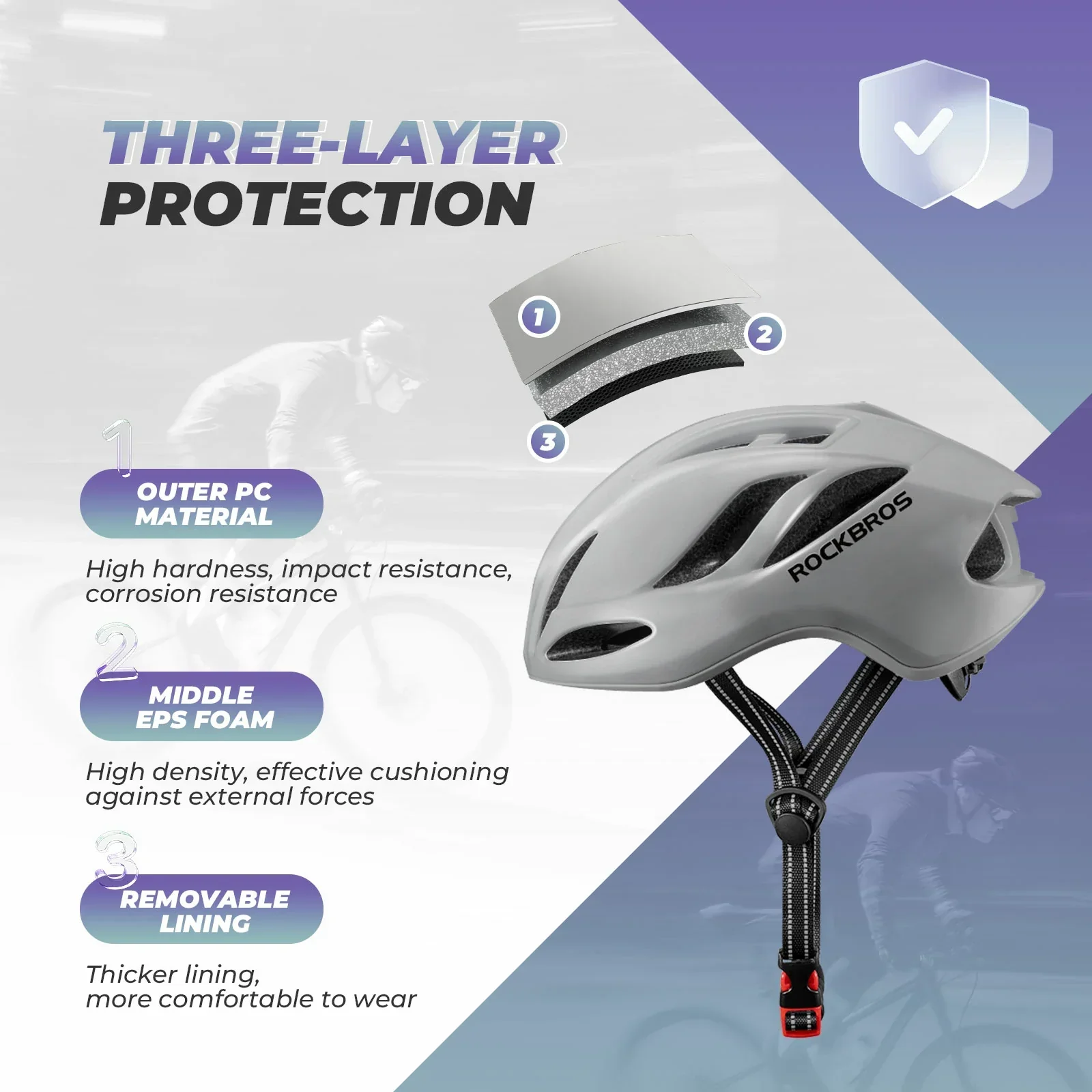 ROCKBROS Ultra-Light Bike Helmet Maximum Protection Ultimate Comfort - Image 33