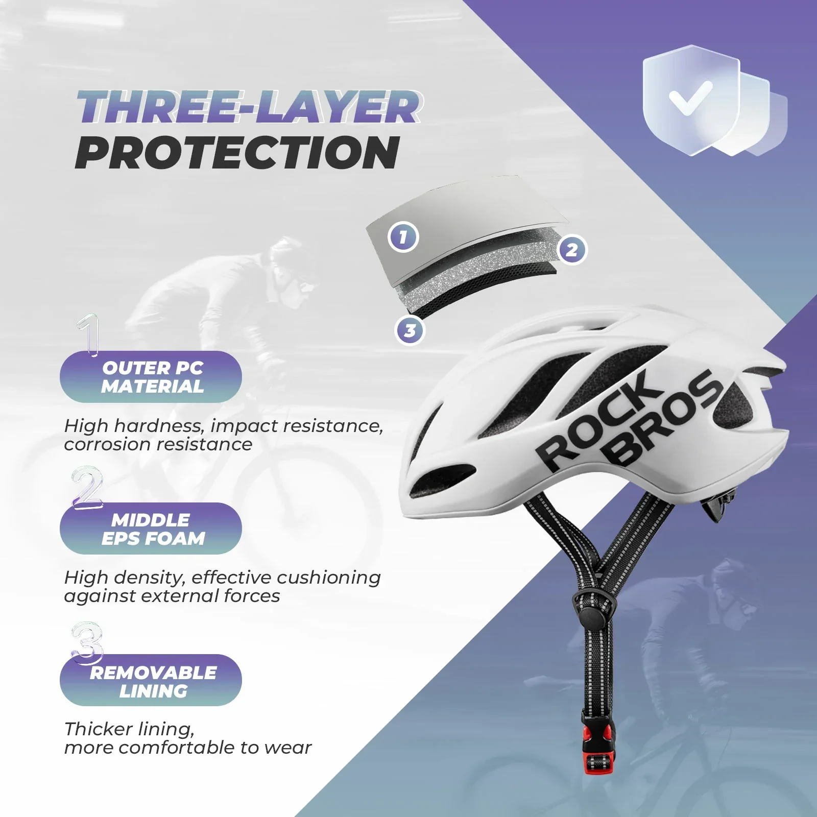 ROCKBROS Ultra-Light Bike Helmet Maximum Protection Ultimate Comfort - Image 6