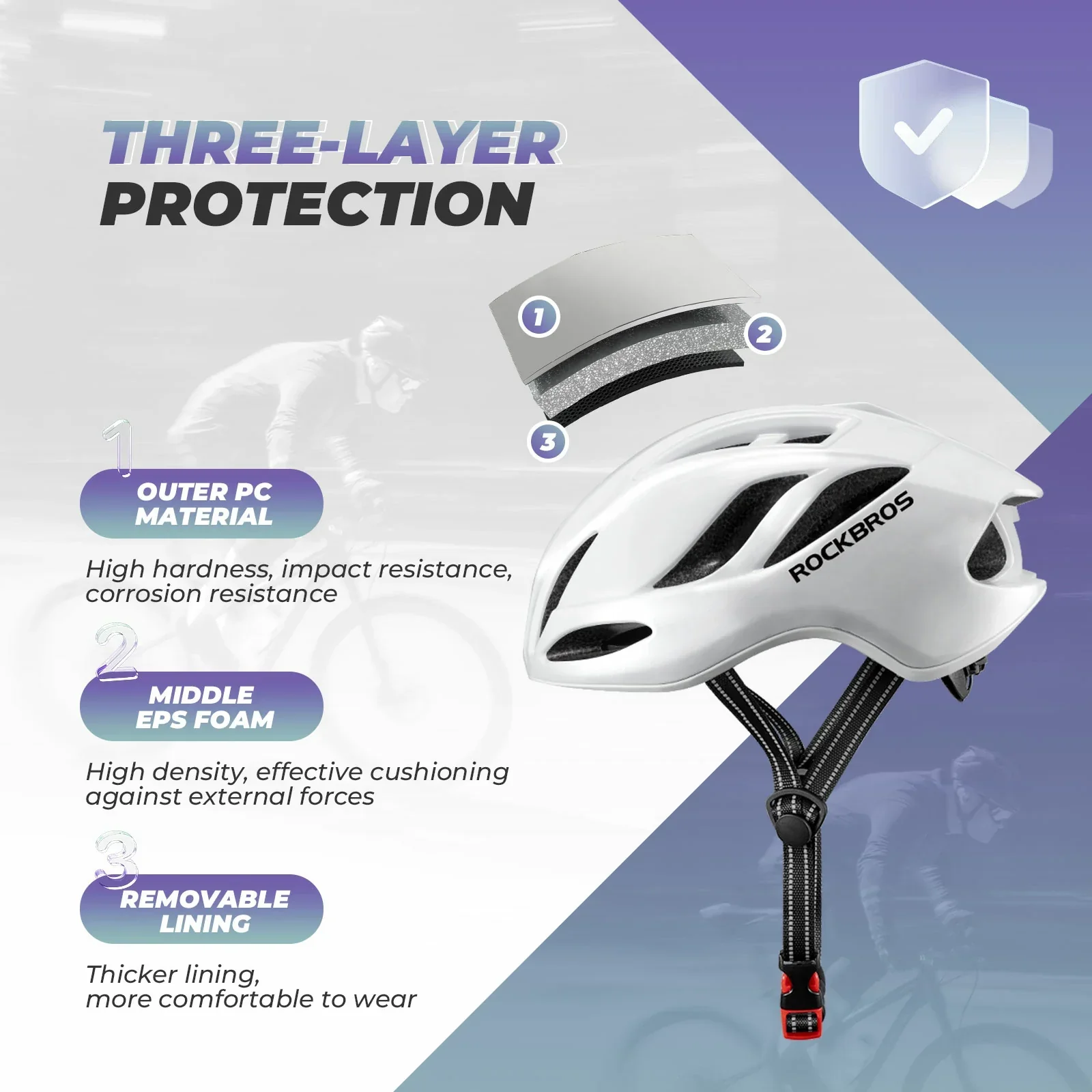 ROCKBROS Ultra-Light Bike Helmet Maximum Protection Ultimate Comfort - Image 8