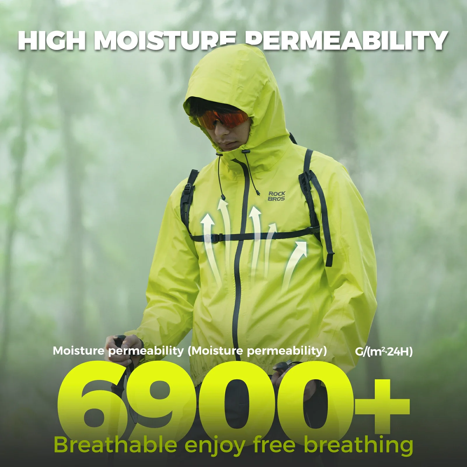 Waterproof Cycling Jacket Lightweight Breathable - Image 4