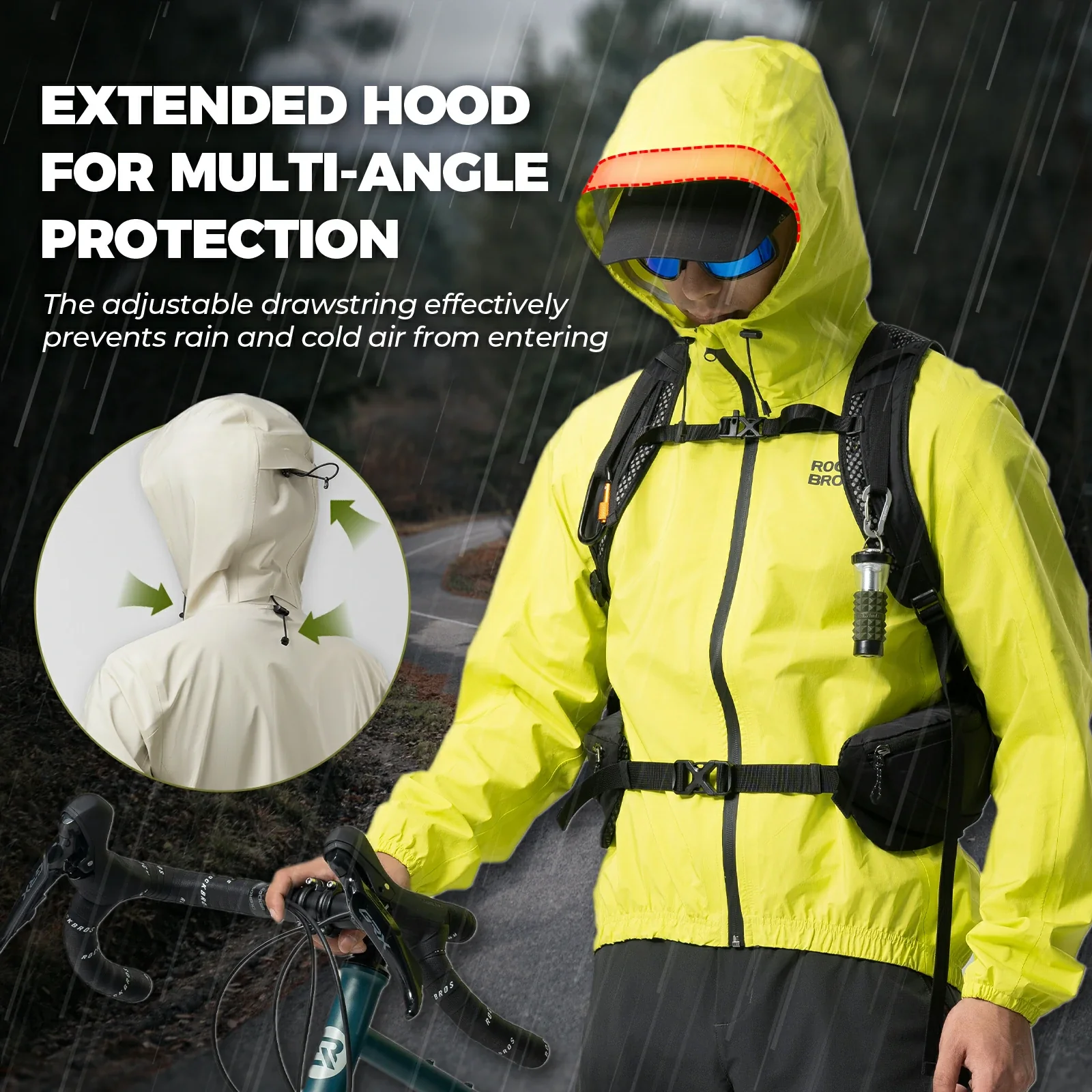 Waterproof Cycling Jacket Lightweight Breathable - Image 5