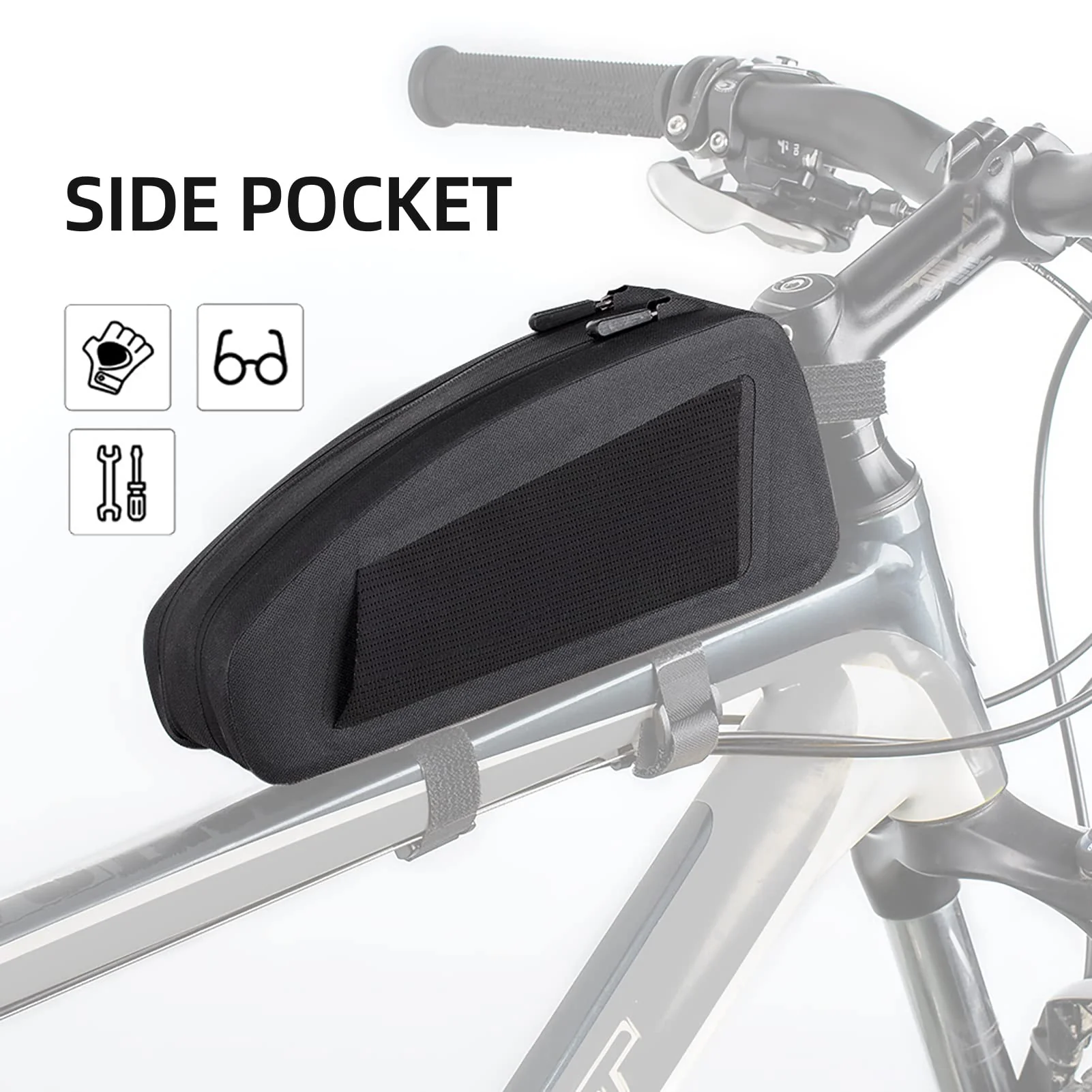 ROCKBROS Waterproof Top Tube Bag Bike Frame Bag with Double Zipper - Image 6