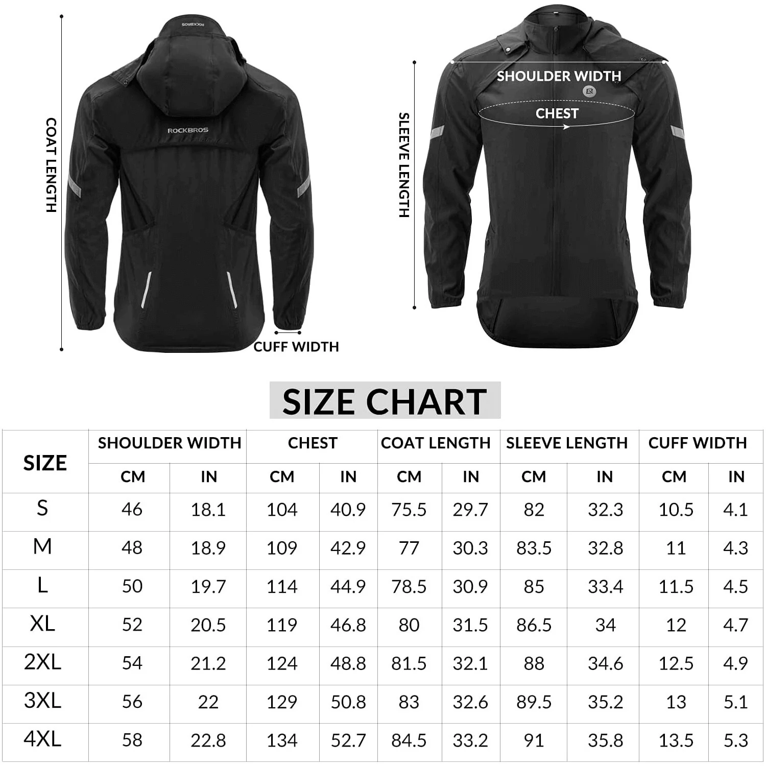 ROCKBROS Windproof Sunproof Reflective Design Cycling Jacket - Image 7