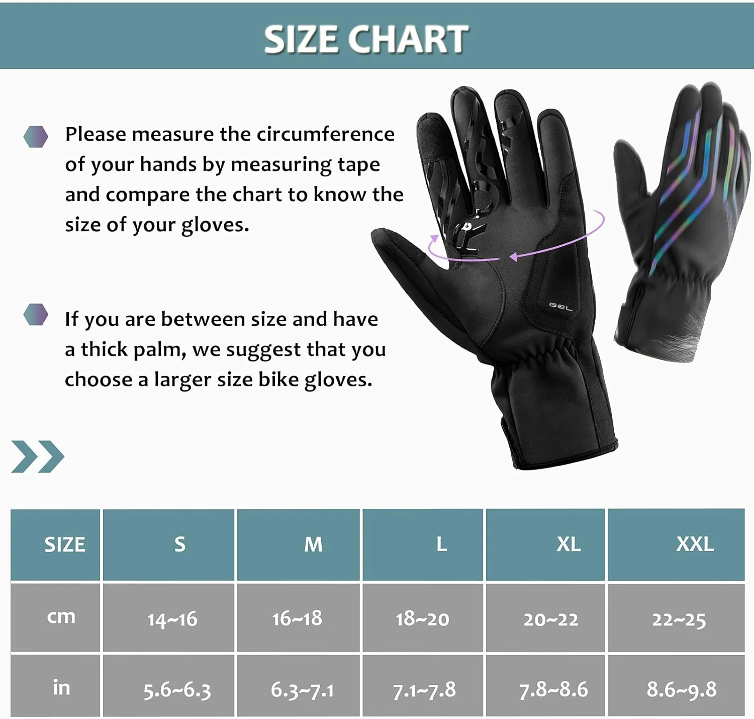 ROCKBROS Windproof Thermal Full Finger Cycling Gloves - Image 6