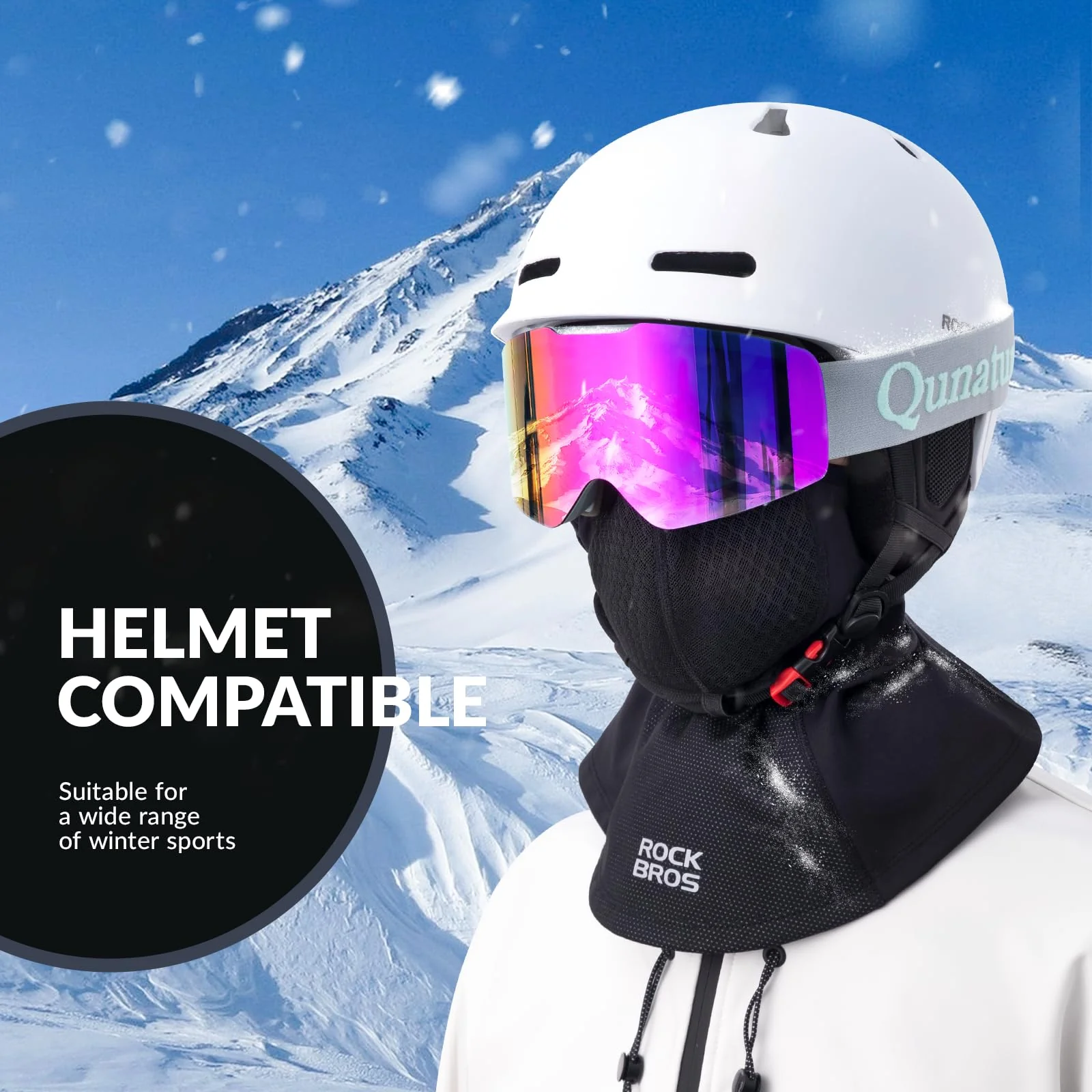 ROCKBROS Winter Breathable Lightweight Thermal Windproof Balaclava Mask - Image 3