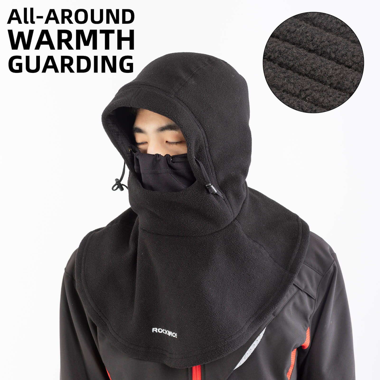 ROCKBROS Winter Balaclava Warm Windproof Fleece Ski Face Mask - Image 3