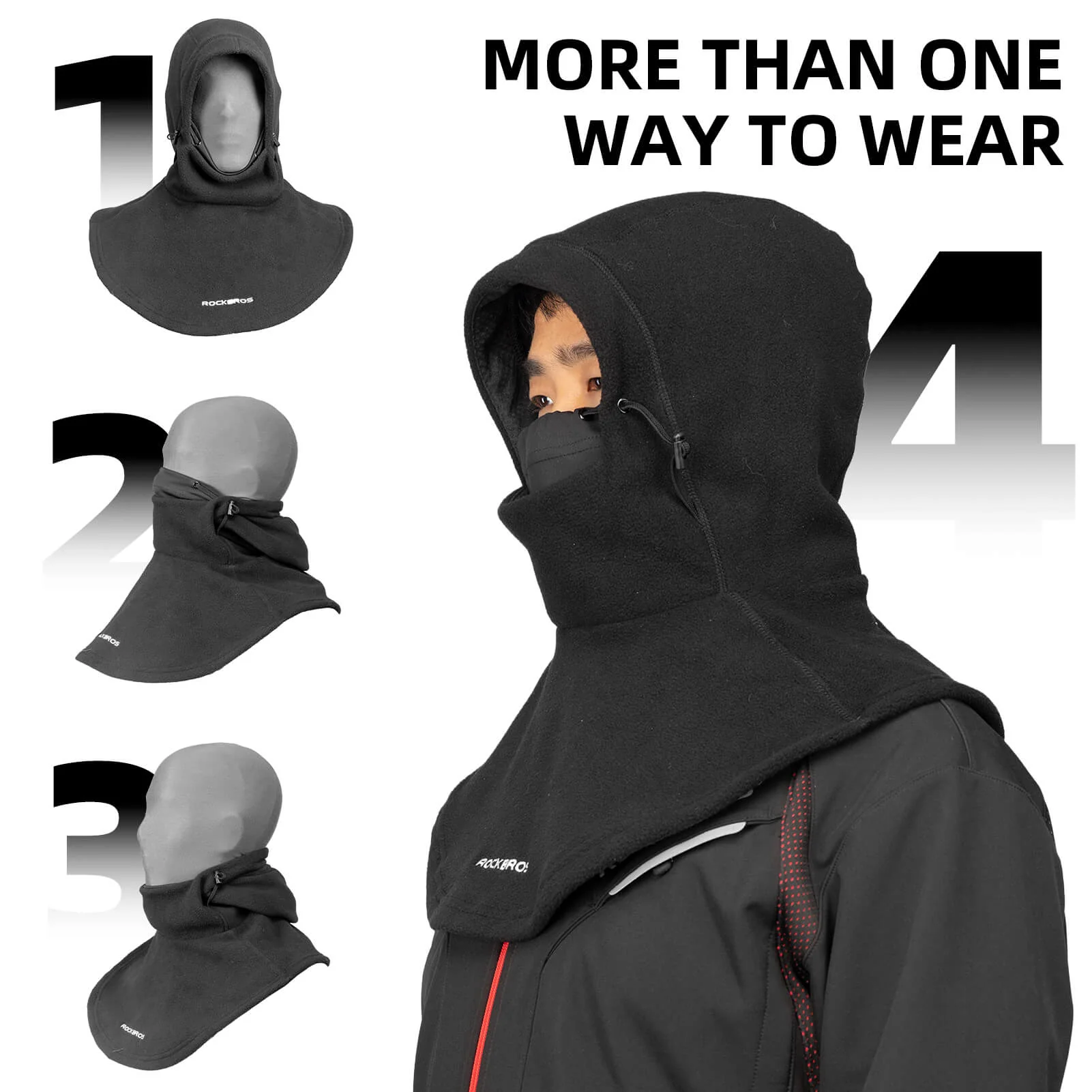 ROCKBROS Winter Balaclava Warm Windproof Fleece Ski Face Mask - Image 5