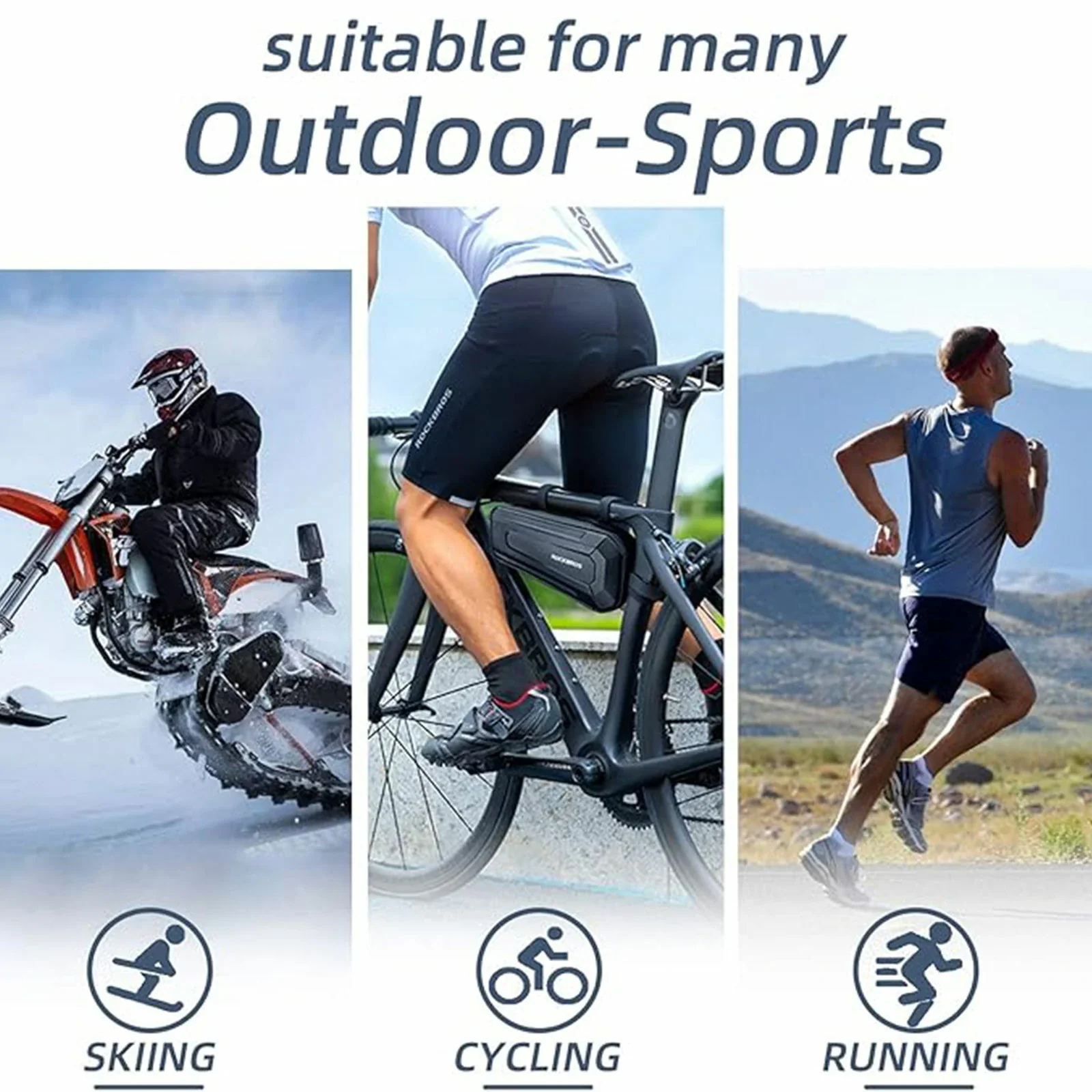 ROCKBROS Winter Cycling Trousers for Men Windproof Thermal Reflective - Image 9