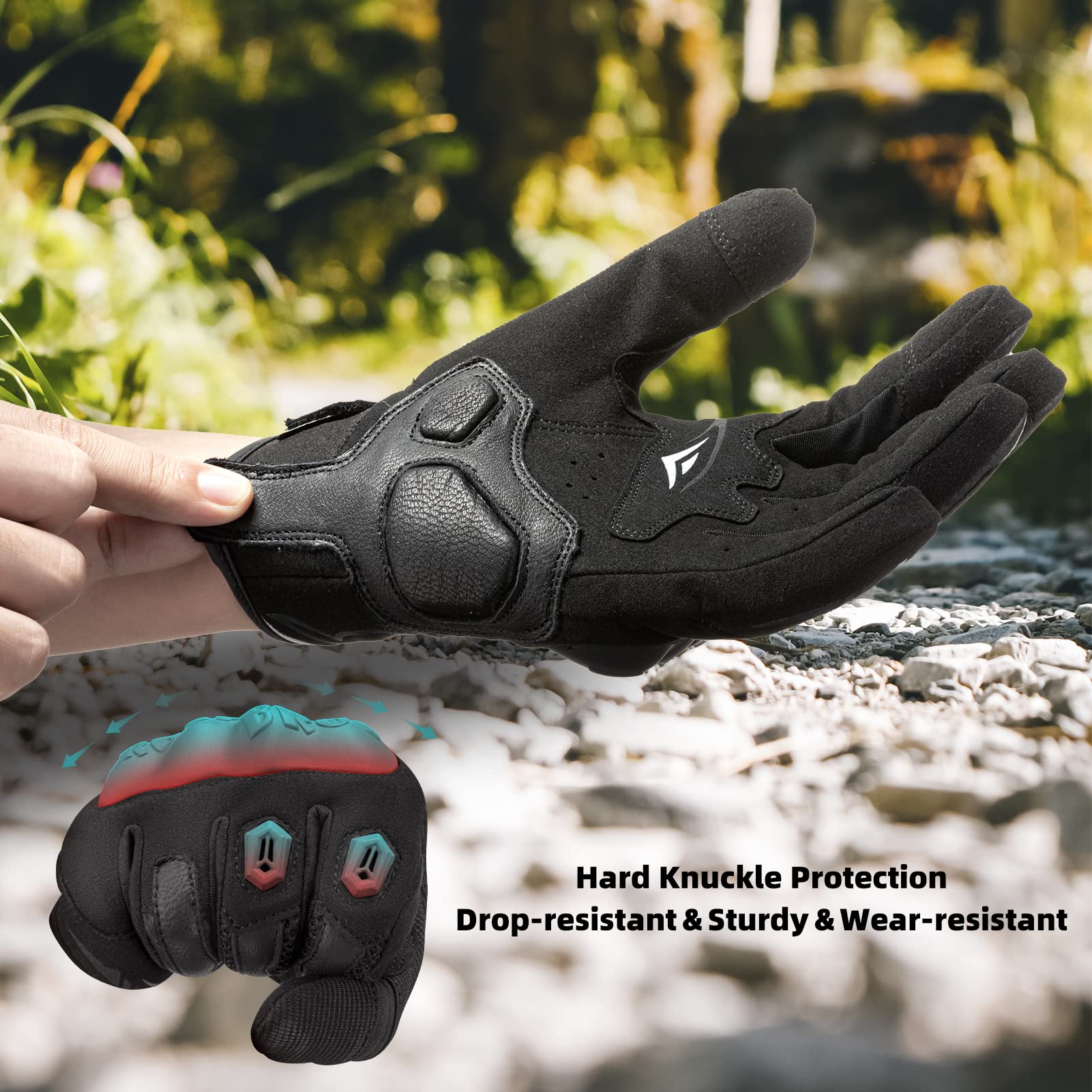 ROCKBROS Winter Full-Finger Touchscreen Windproof Unisex Cycling Gloves - Image 3