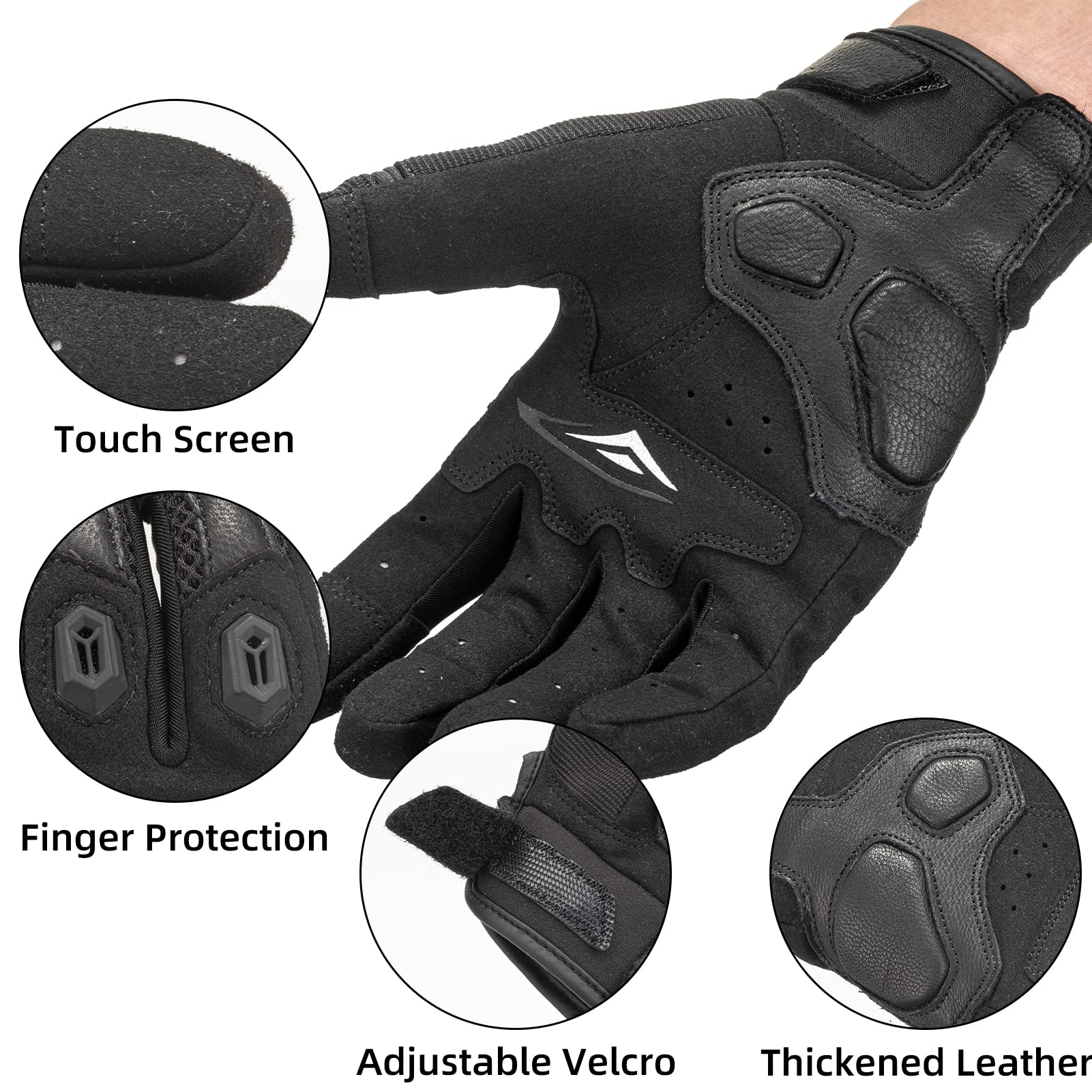 ROCKBROS Winter Full-Finger Touchscreen Windproof Unisex Cycling Gloves - Image 4