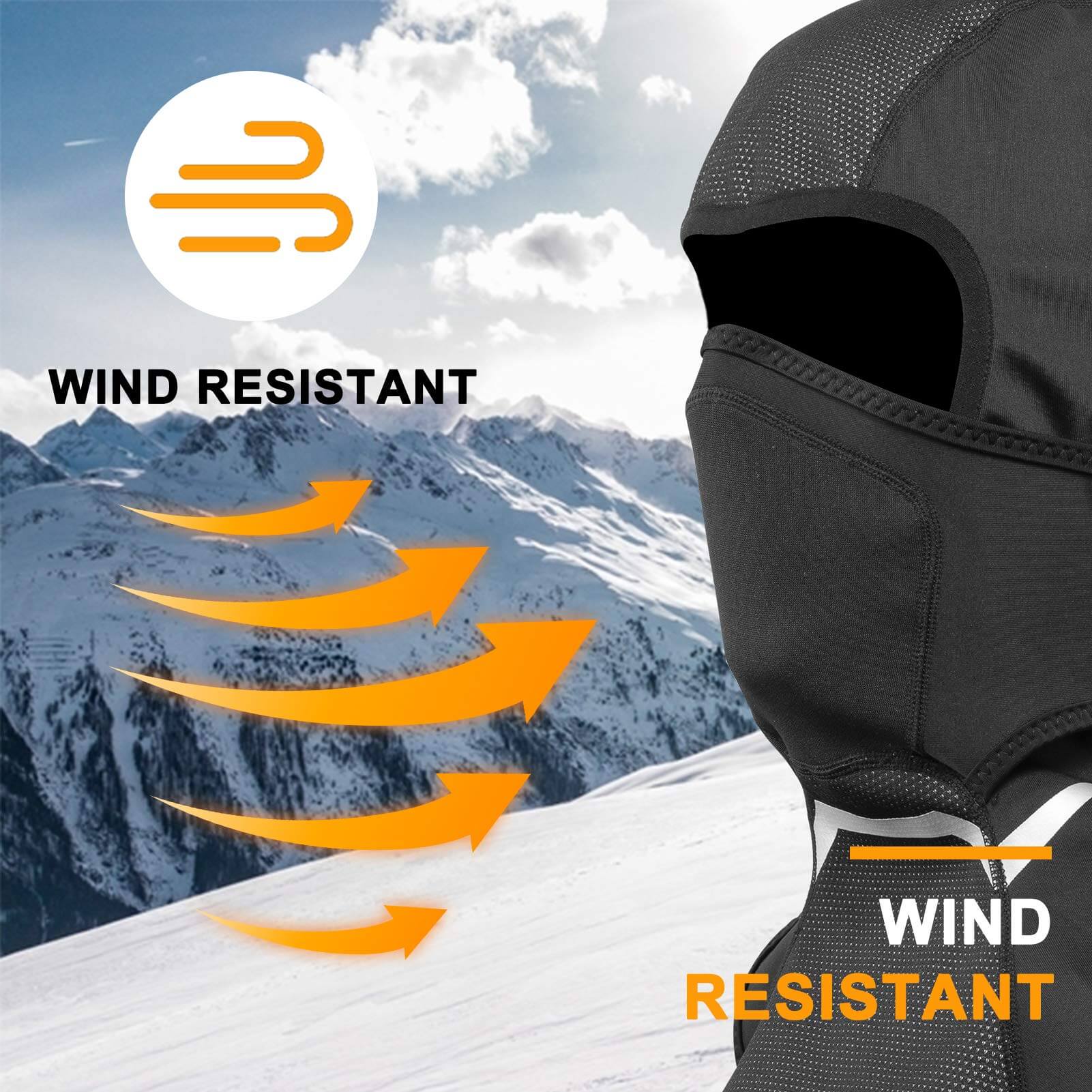 ROCKBROS Winter Cycling Balaclava Windproof Full Face Hood Neck Warmer Cap - Image 7