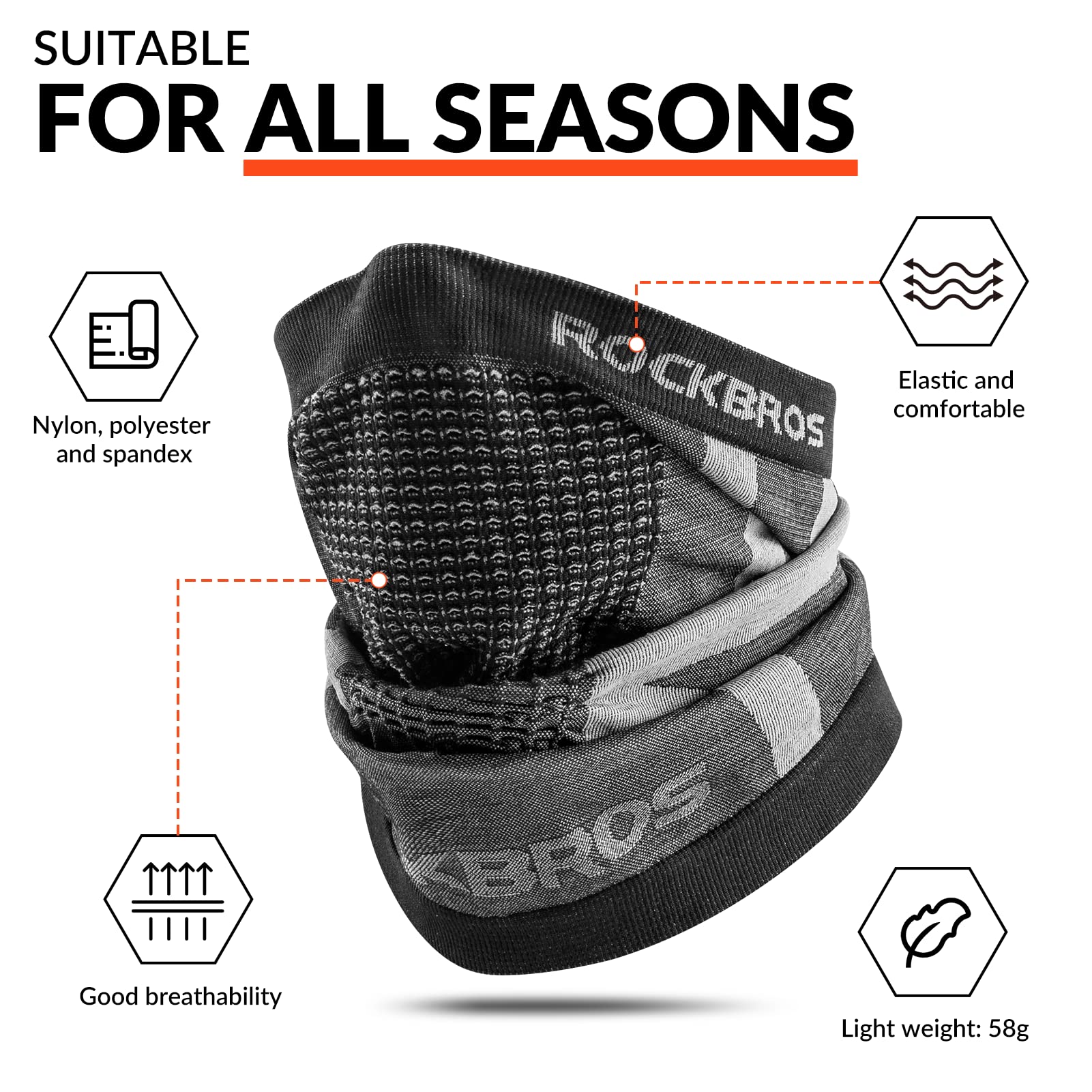 ROCKBROS Winter Scarf Ski Mask Warm Multifunctional Windproof Balaclava - Image 3