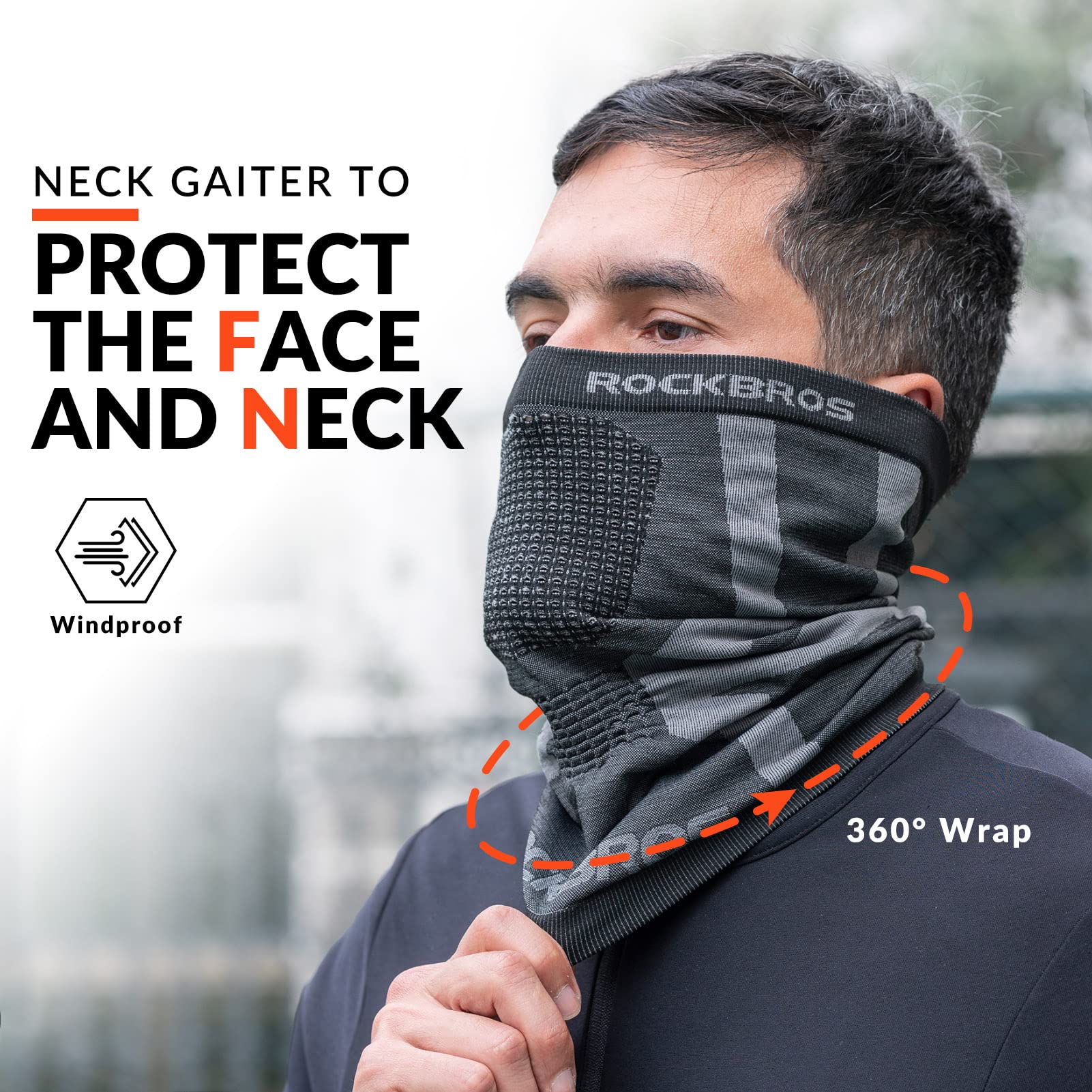 ROCKBROS Winter Scarf Ski Mask Warm Multifunctional Windproof Balaclava - Image 5