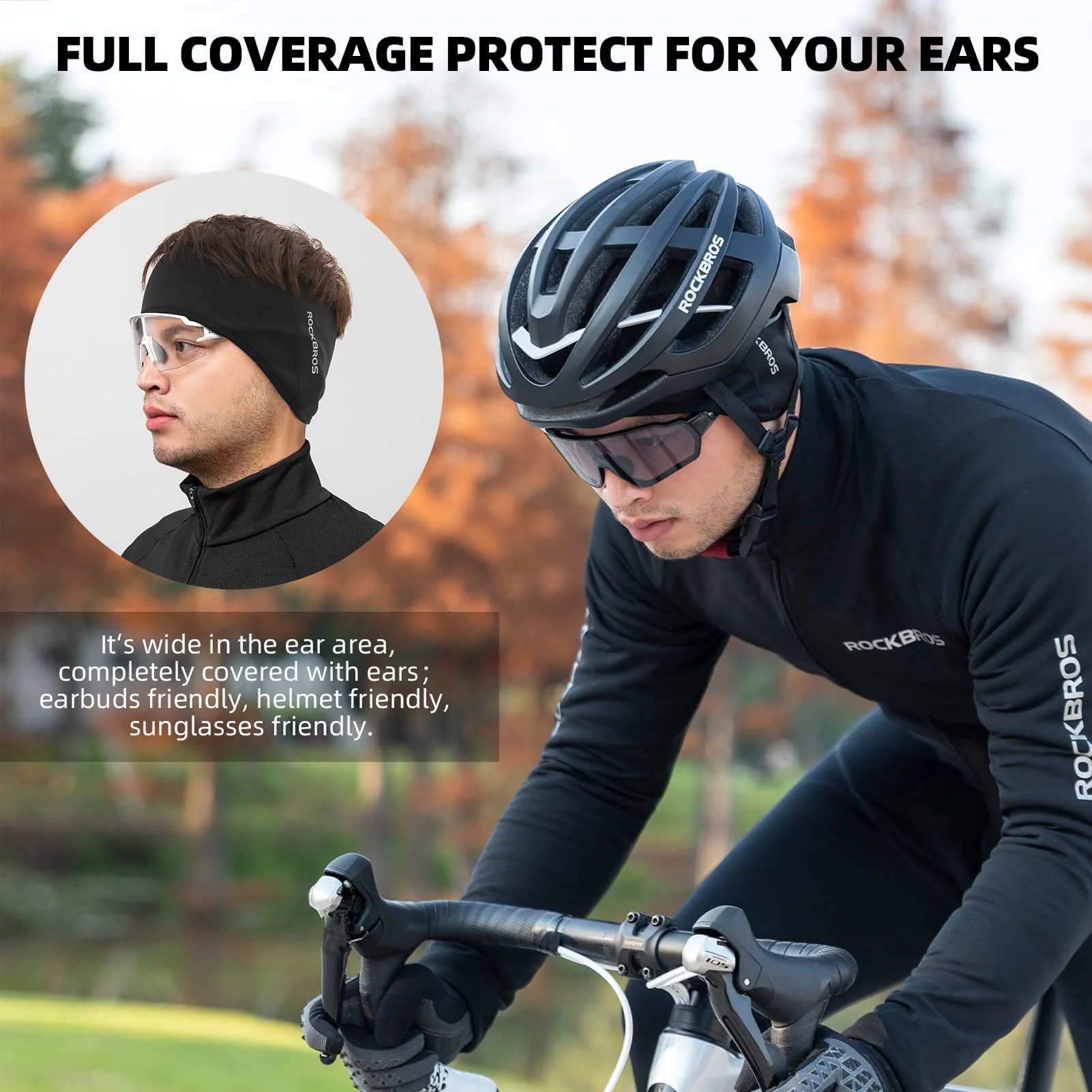 ROCKBROS Winter Sport Headband for Men Women Cycling Ear Warmers - Image 5