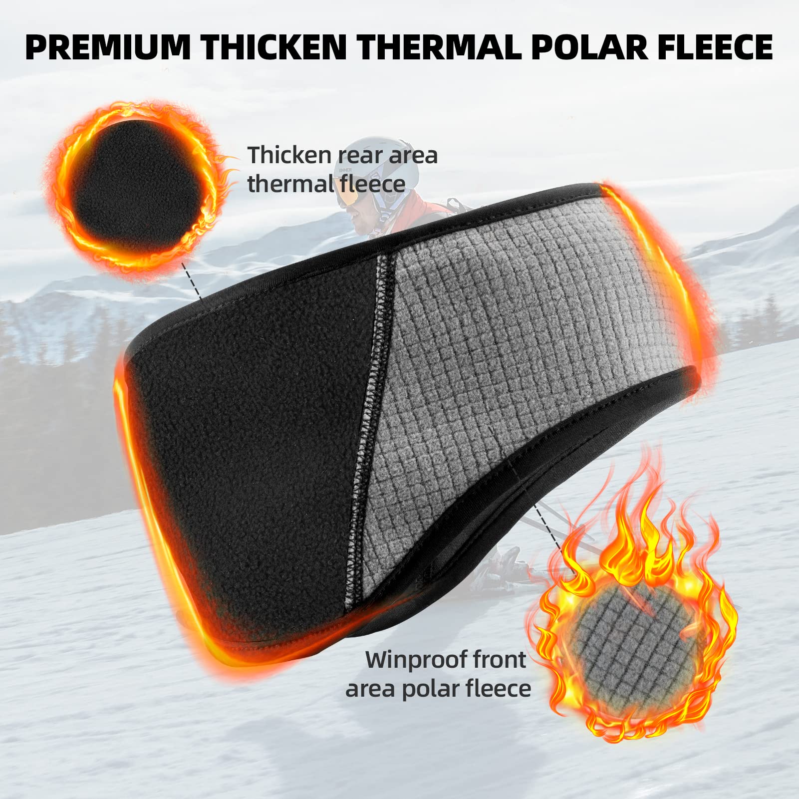 ROCKBROS Winter Sport Headband for Men Women Cycling Ear Warmers - Image 7