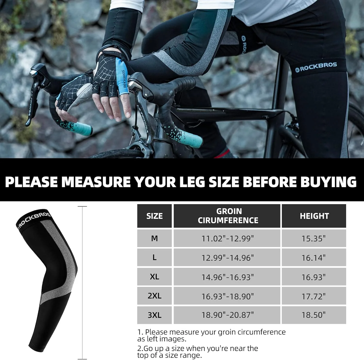 ROCKBROS Winter Thermal Arm/Leg Warmers for Women and Men - Image 11
