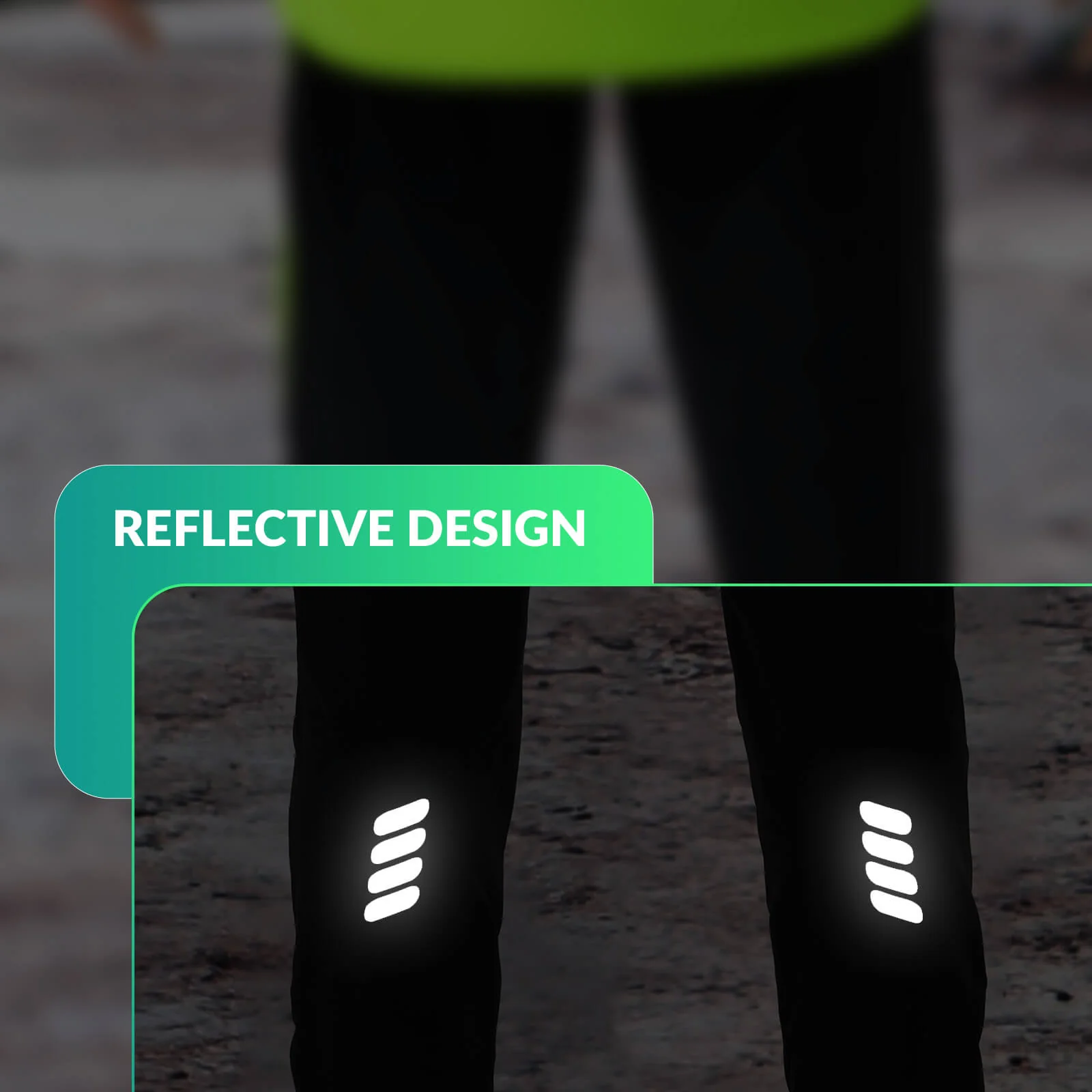 ROCKBROS Winter Thermal Windproof Softshell Cycling Trousers Bright Green - Image 4