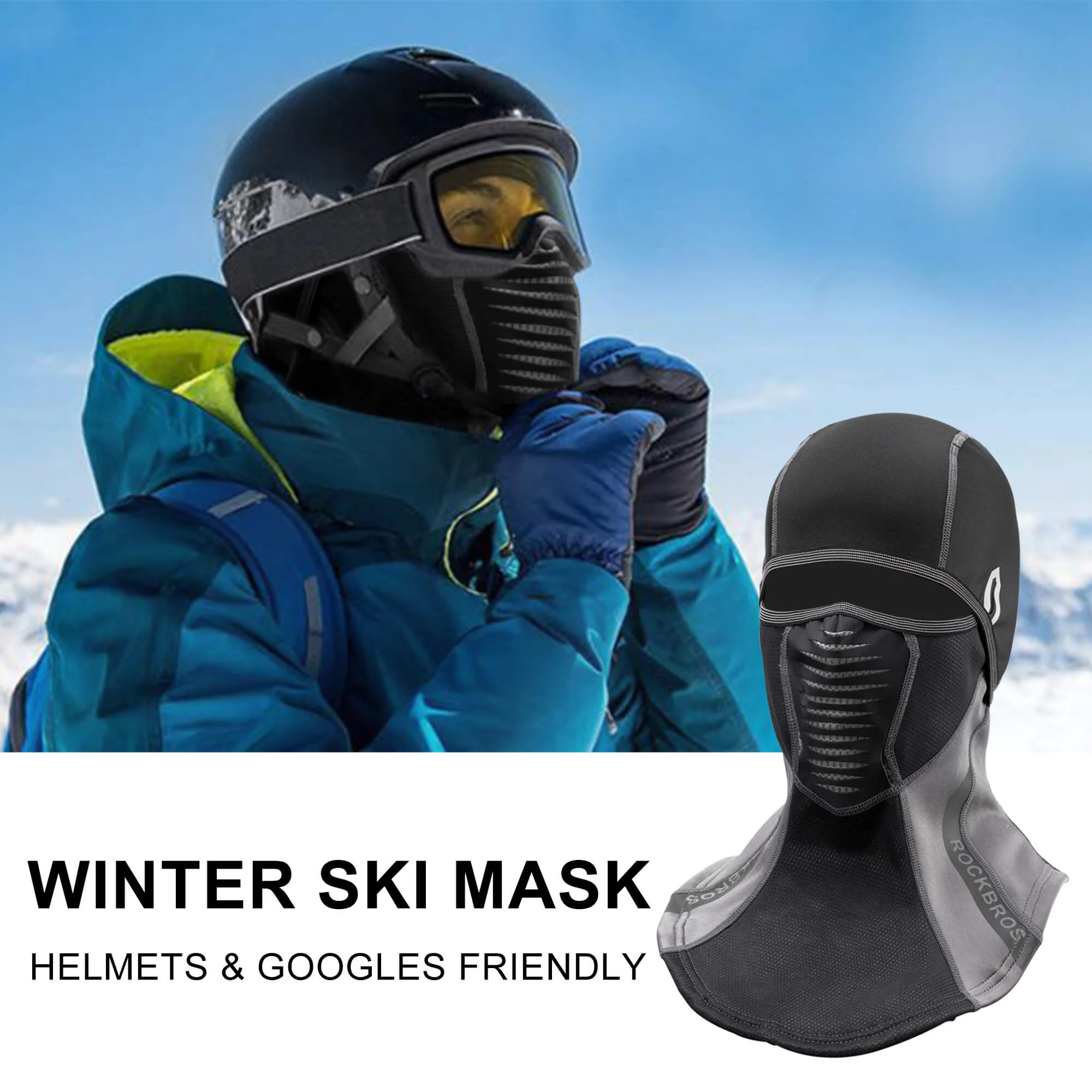 ROCKBROS Winter Windproof Balaclava Warm Cycling Cover - Image 4