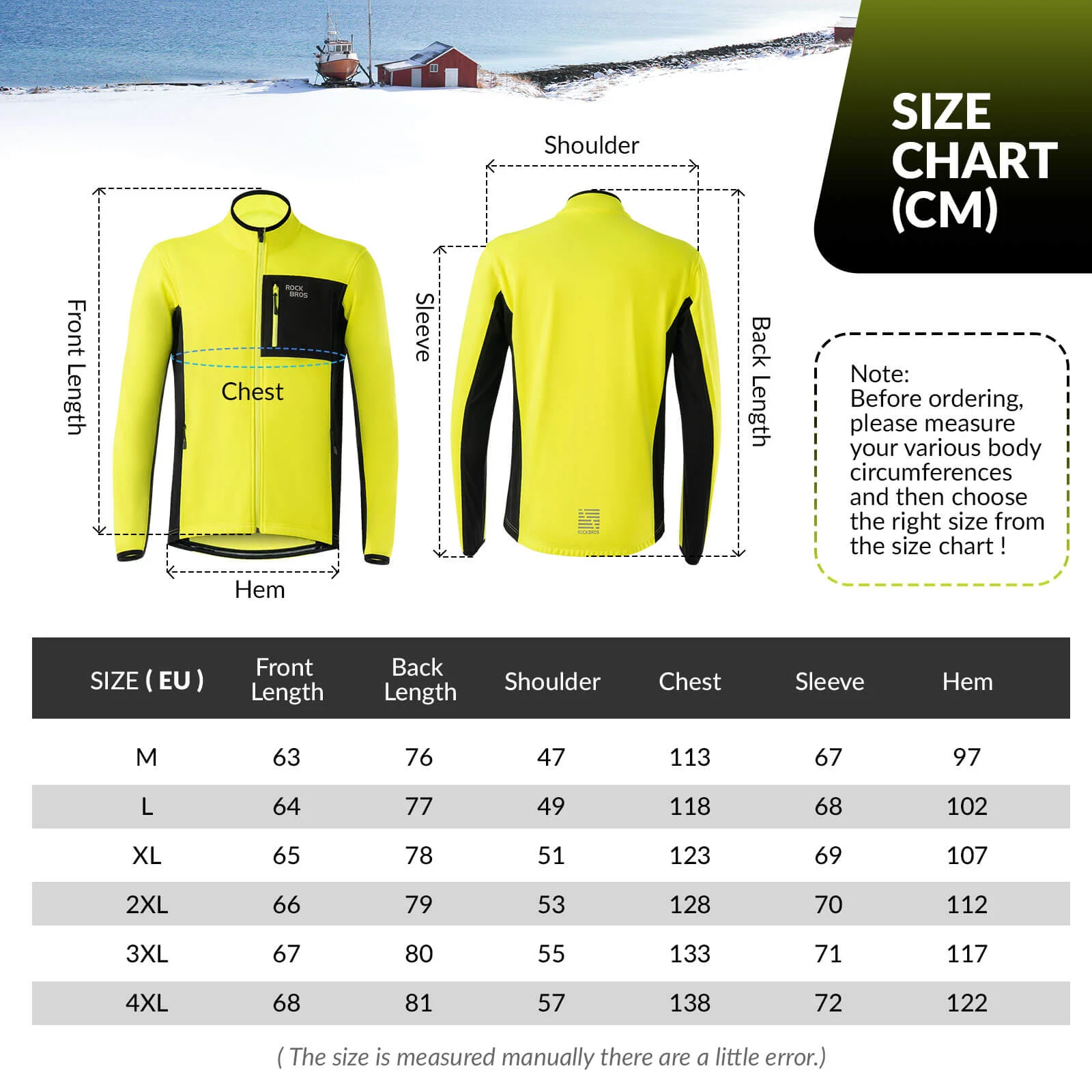 ROCKBROS Winter Windproof Thermal Cycling Jacket and Trousers Set - Image 8
